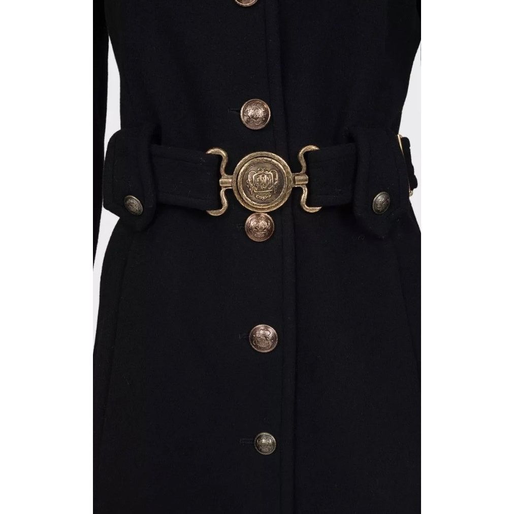 Roberto Cavalli Roberto Cavalli Black Wool & Cashmere Belted Coat Sz.40/ S Size S / US 4 / IT 40 - 4 Thumbnail