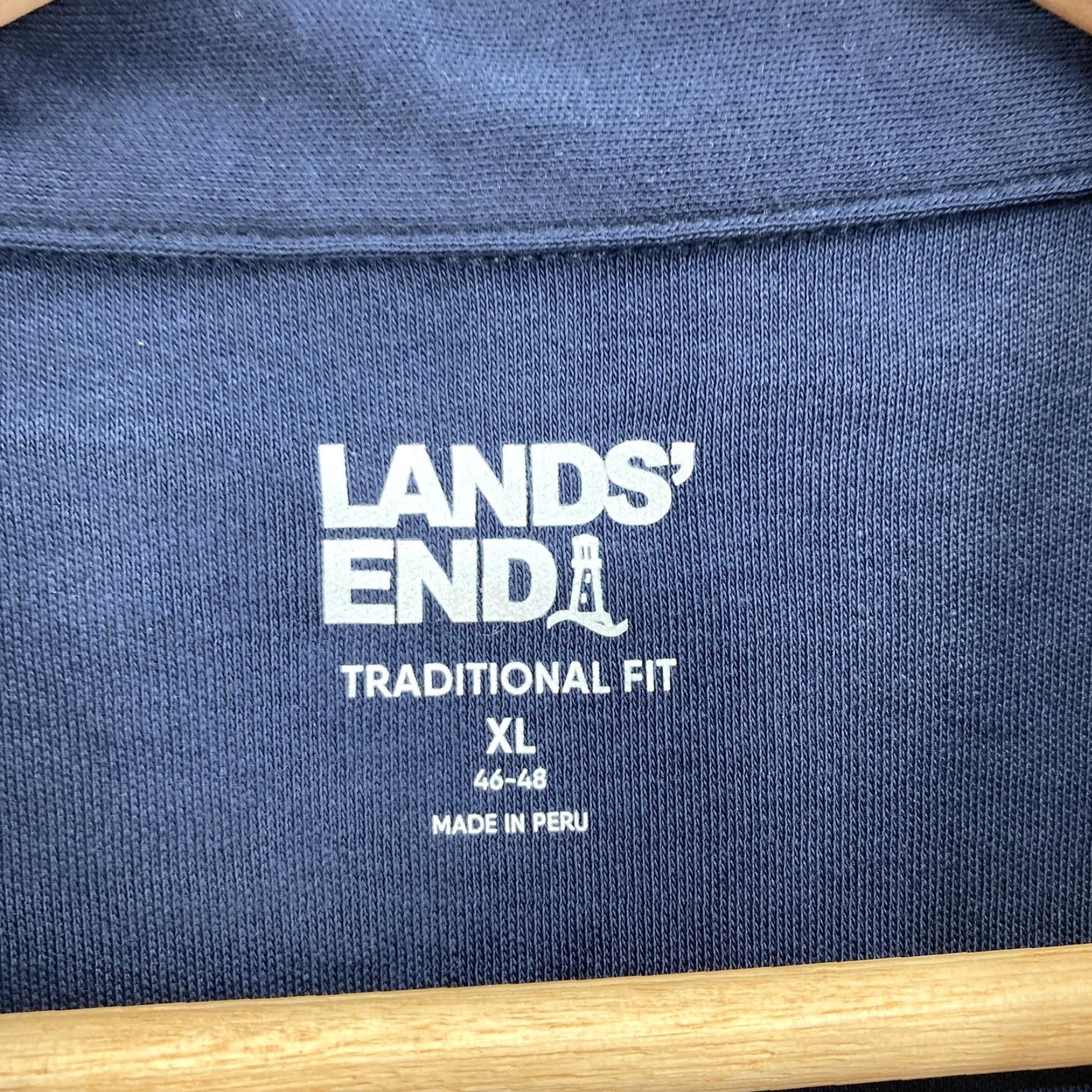 Lands' End Lands' End Polo Shirt Mens XL Navy Blue Traditional Fit Supima Cotton Pocket NWT Size US XL / EU 56 / 4 - 4 Thumbnail