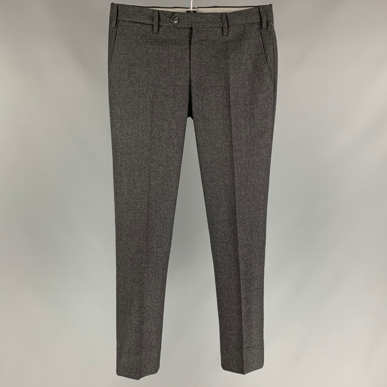 Other GERMANO Size 28 Grey Heather Wool Dress Pants Size US 28 / EU 44 - 1 Thumbnail