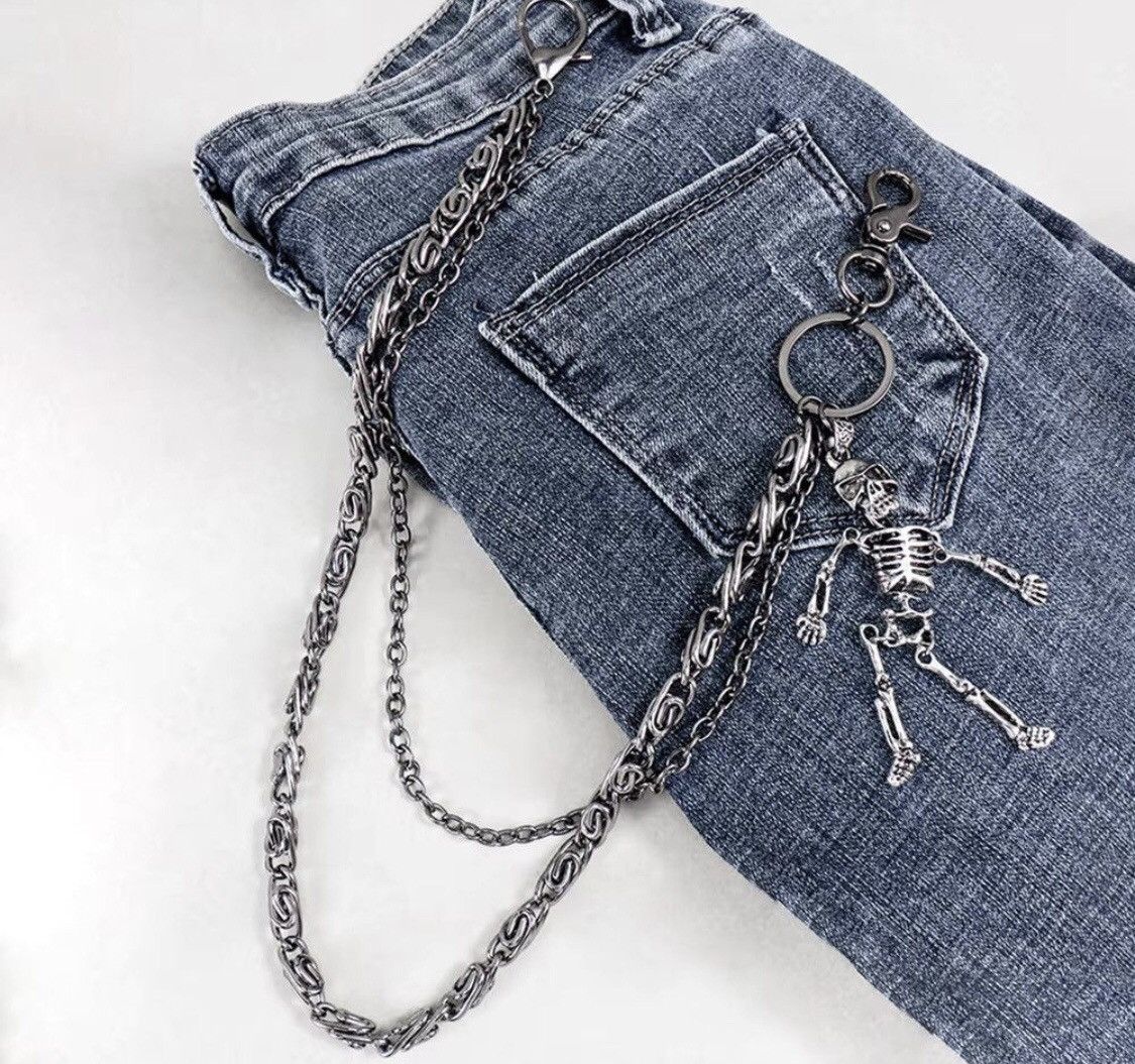 Jewelry 2 Layer Waist Punk Wallet Chain Size ONE SIZE - 5 Thumbnail
