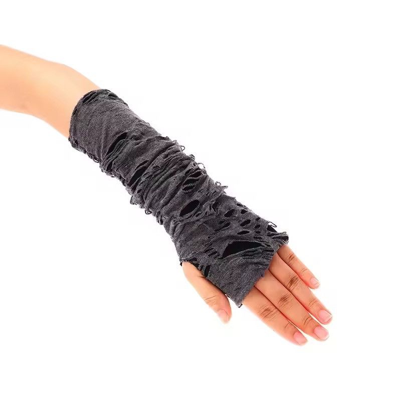Other Gothic Black Fingerless Gloves Size ONE SIZE - 4 Thumbnail