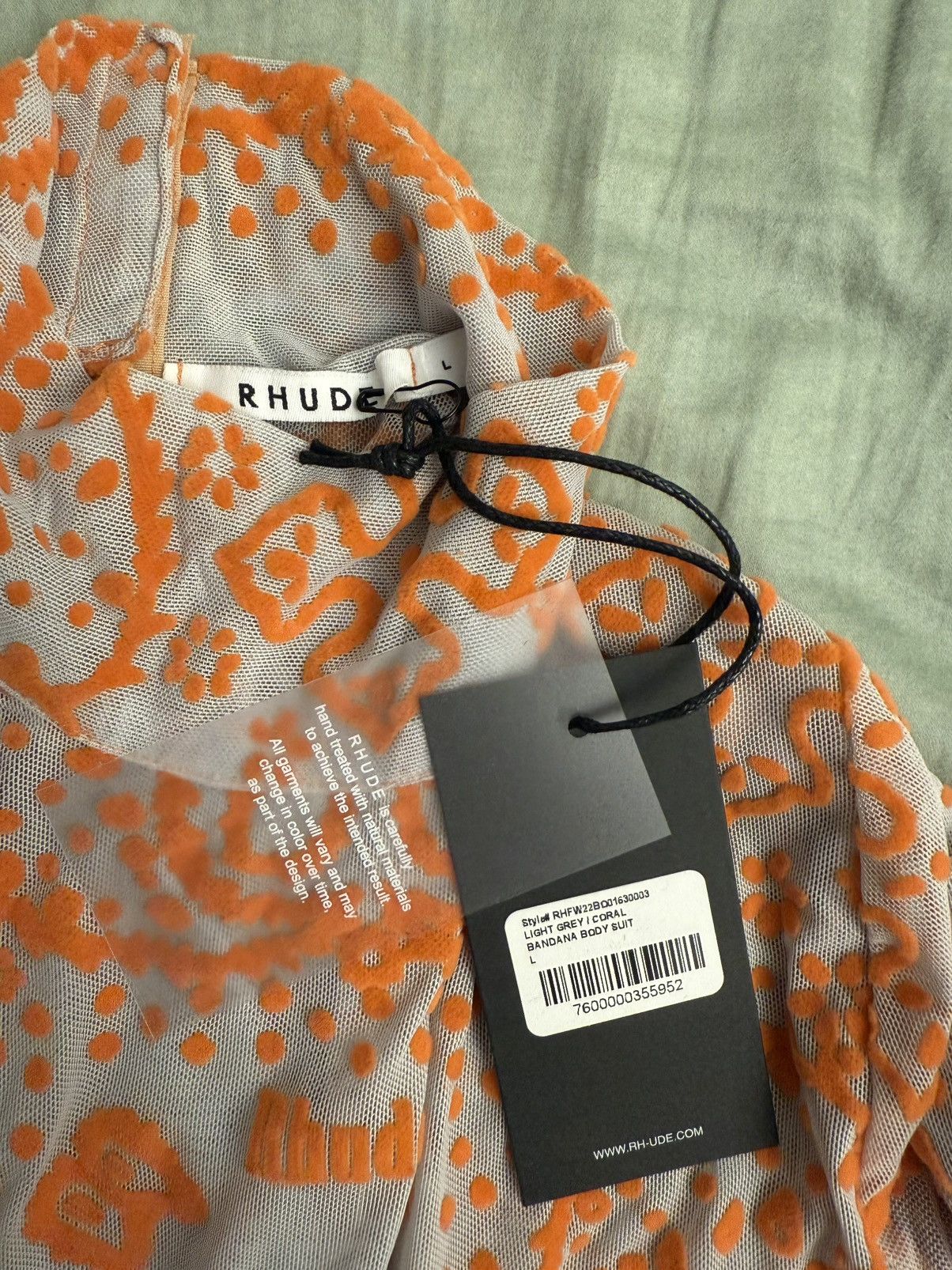 Rhude Rhude Tulle Bodysuit Size L / US 10 / IT 46 - 3 Thumbnail