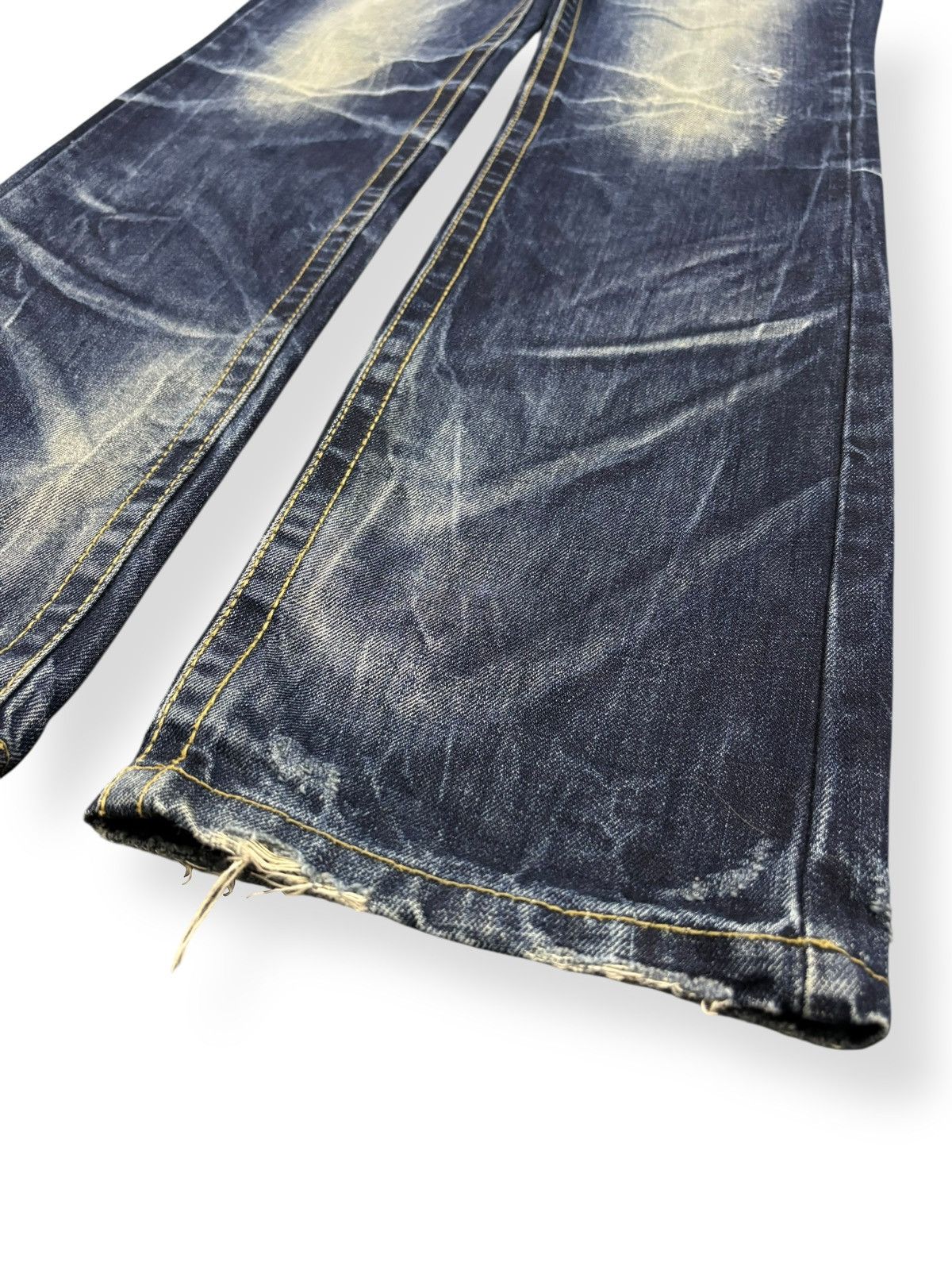 If Six Was Nine Vintage Japanese Brand Lolita Whiskers Distressed Punk Jeans Size US 32 / EU 48 - 9 Thumbnail