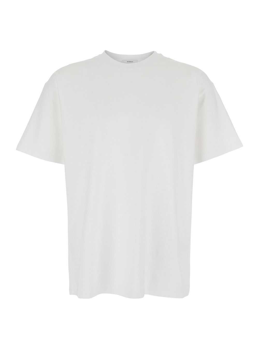Givenchy White Crewneck T-Shirt with Logo Lettering on the Rear in Cotton Man Size US L / EU 52-54 / 3 - 1 Thumbnail