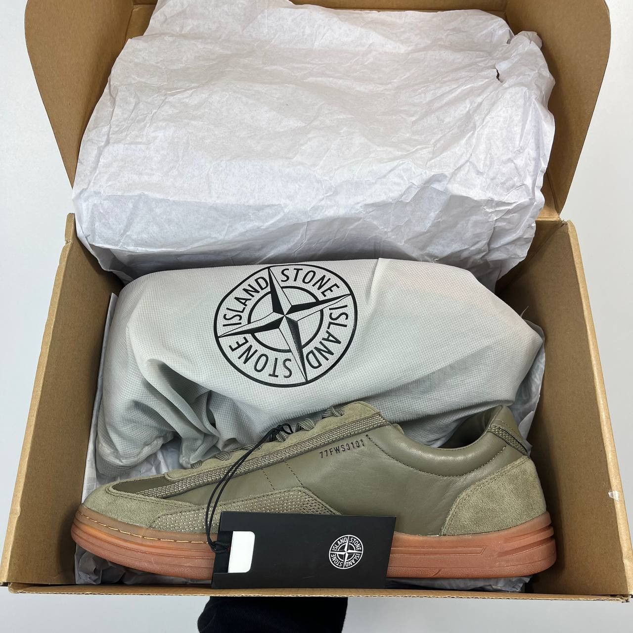 Stone Island Stone Island Sneakers 77FWS0101 V0054 Olive Green Gum EU 42 Size US 9 / EU 42 - 1 Thumbnail