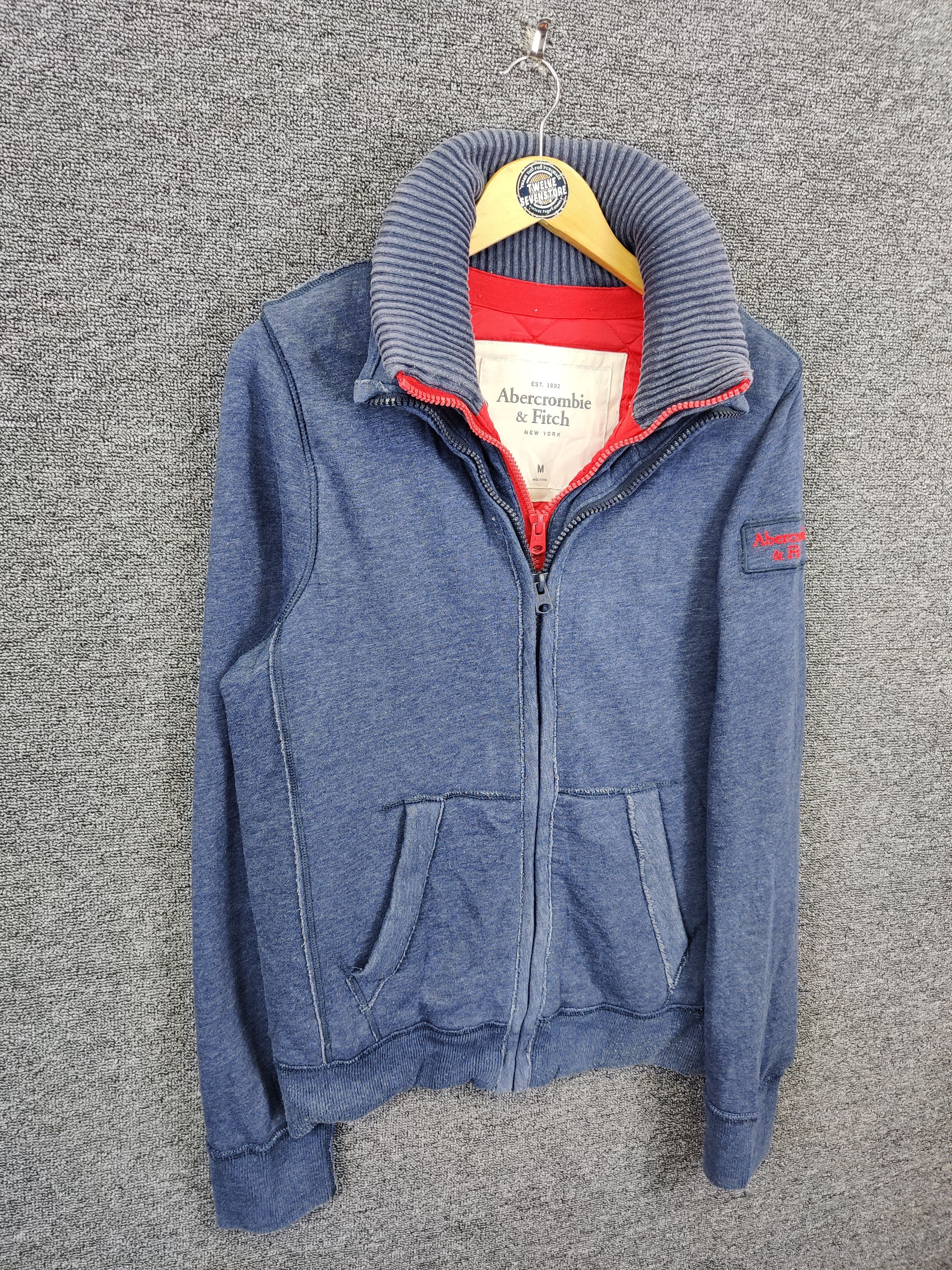 Abercrombie & Fitch Vintage Abecrombie Fitch Shawl Collar Zip Up Sweater Jacket Size US M / EU 48-50 / 2 - 5 Thumbnail