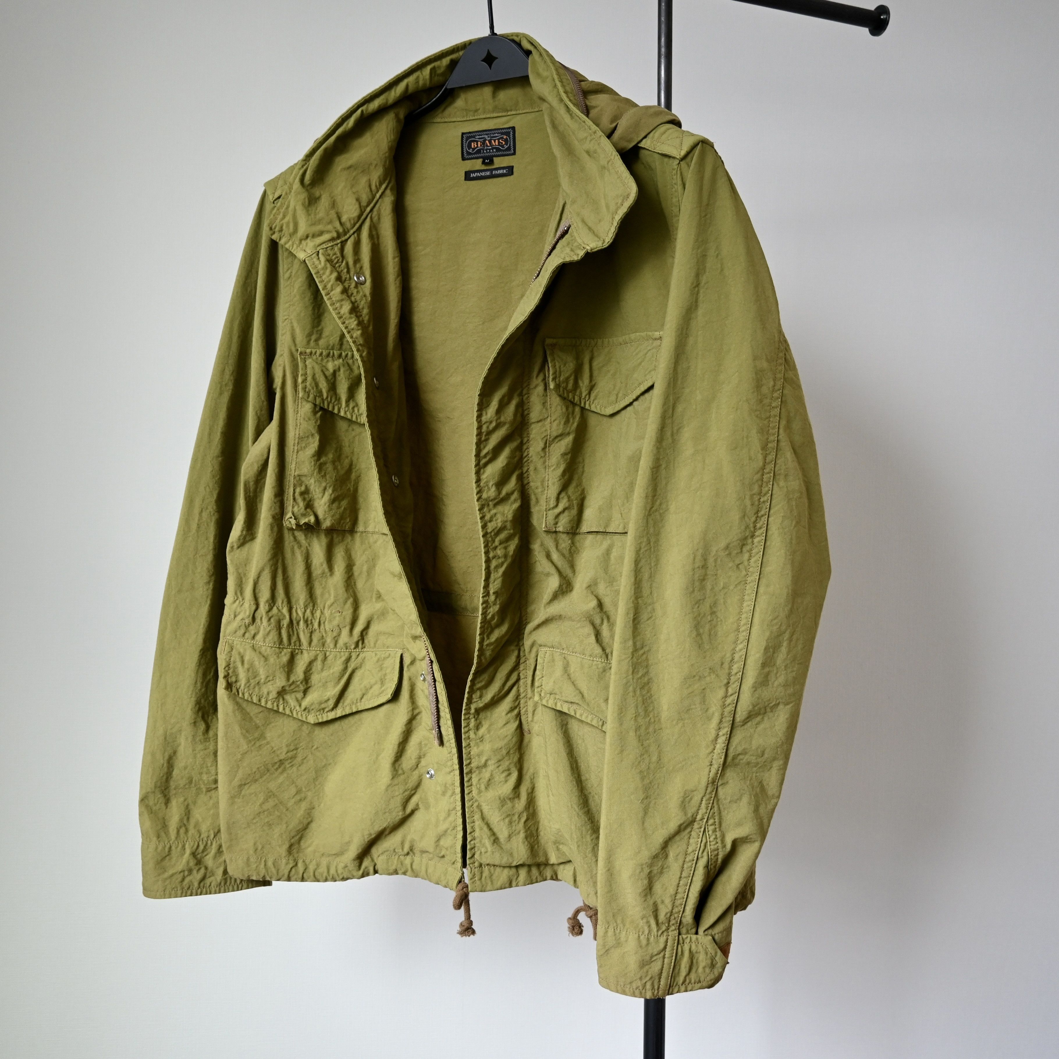 Beams Plus BEAMS Plus nylon shell M/65 type jacket, yellow olive Size US M / EU 48-50 / 2 - 19 Thumbnail