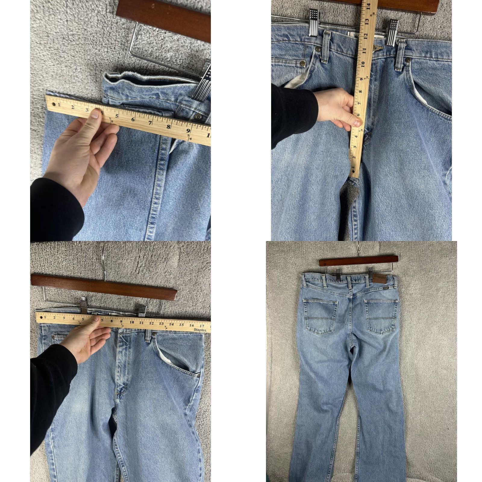 Wrangler Wrangler Jeans Mens 36x32 Blue Regular Fit Denim Straight Leg Jeans High Rise but not included? Size US 36 / EU 52 - 8 Thumbnail