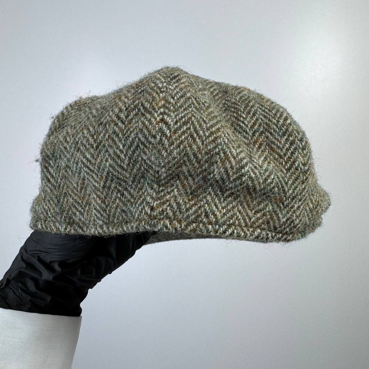 Harris Tweed Harris Tweed Wool Flat Cap Hat Herringbone Newsboy Size M Size 34 - 4 Thumbnail