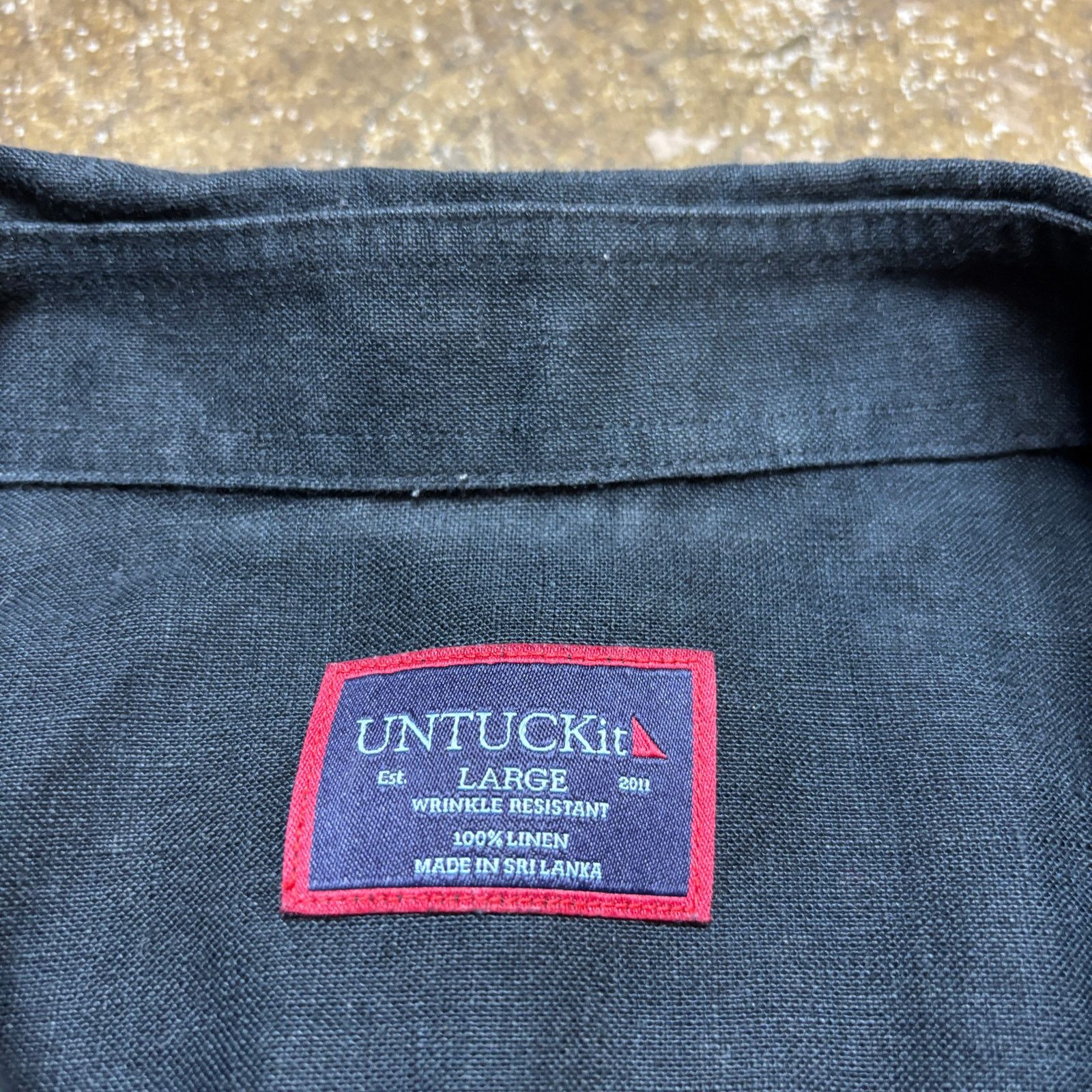 UNTUCKit Untuckit Cameron Black Linen Button Up Shirt Men's Large Size US L / EU 52-54 / 3 - 4 Thumbnail