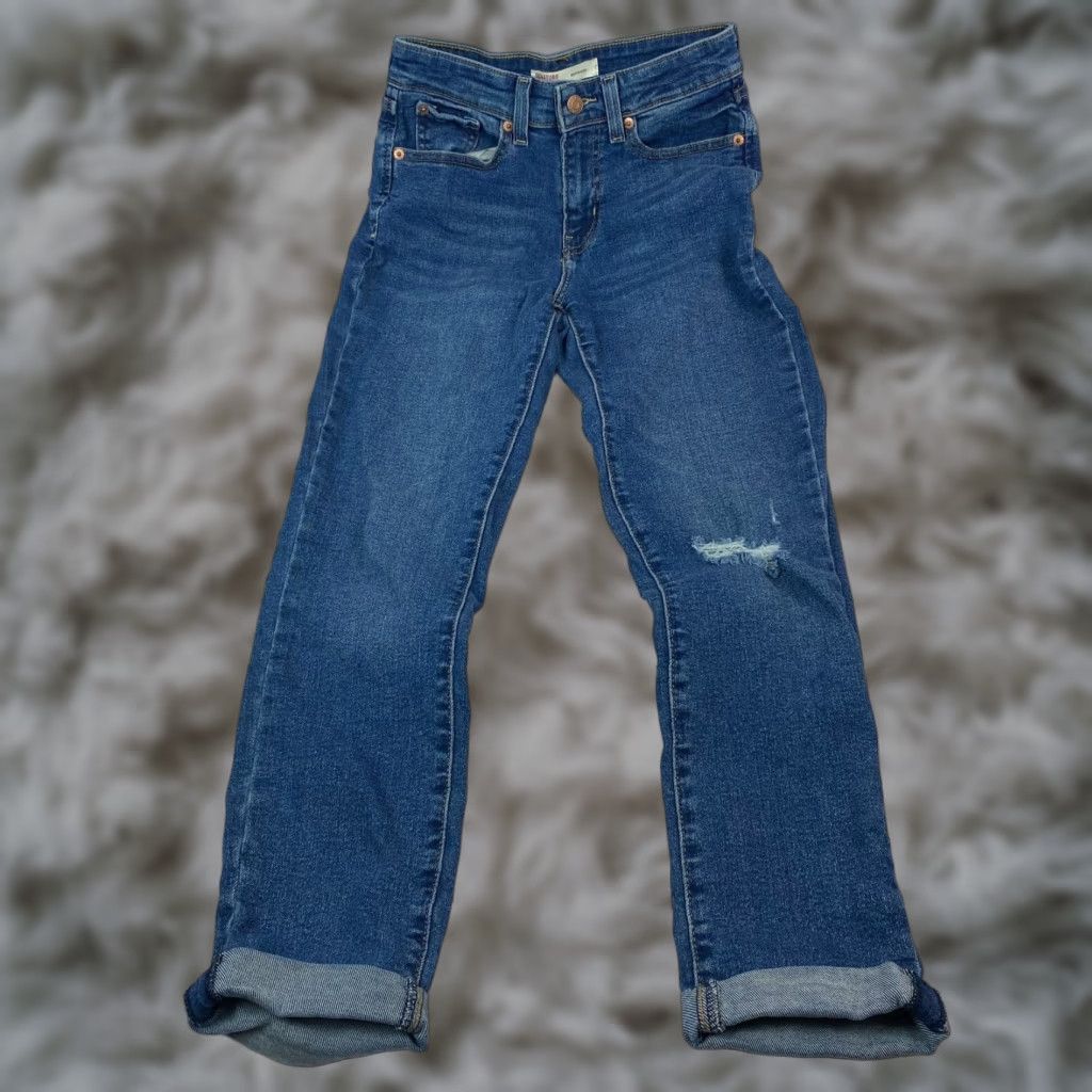 Levi's Signature Levi Strauss Jeans Boyfriend Teens Size 2 Mid-Rise Distressed Cuffed Size 26" / US 2 / IT 38 - 1 Thumbnail