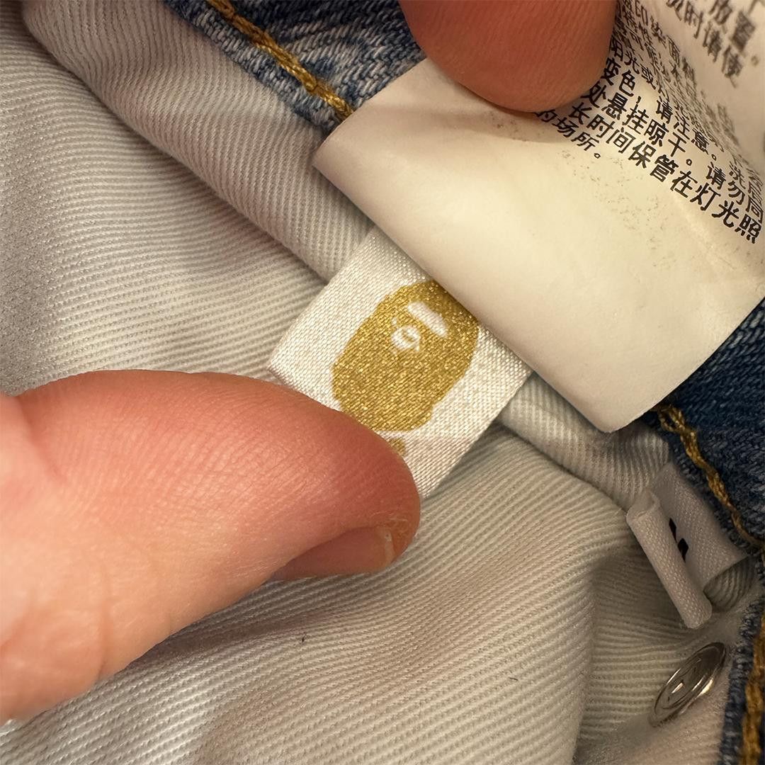 Bape BAPE Hexagram Laser Destroy Denim Pants (M) Size US 32 / EU 48 - 5 Thumbnail