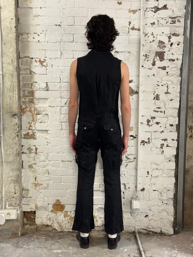 Dolce & Gabbana SS2003 Dolce & Gabbana Black Linen Millitary Combi Set Size XS / US 0-2 / IT 36-38 - 3 Thumbnail