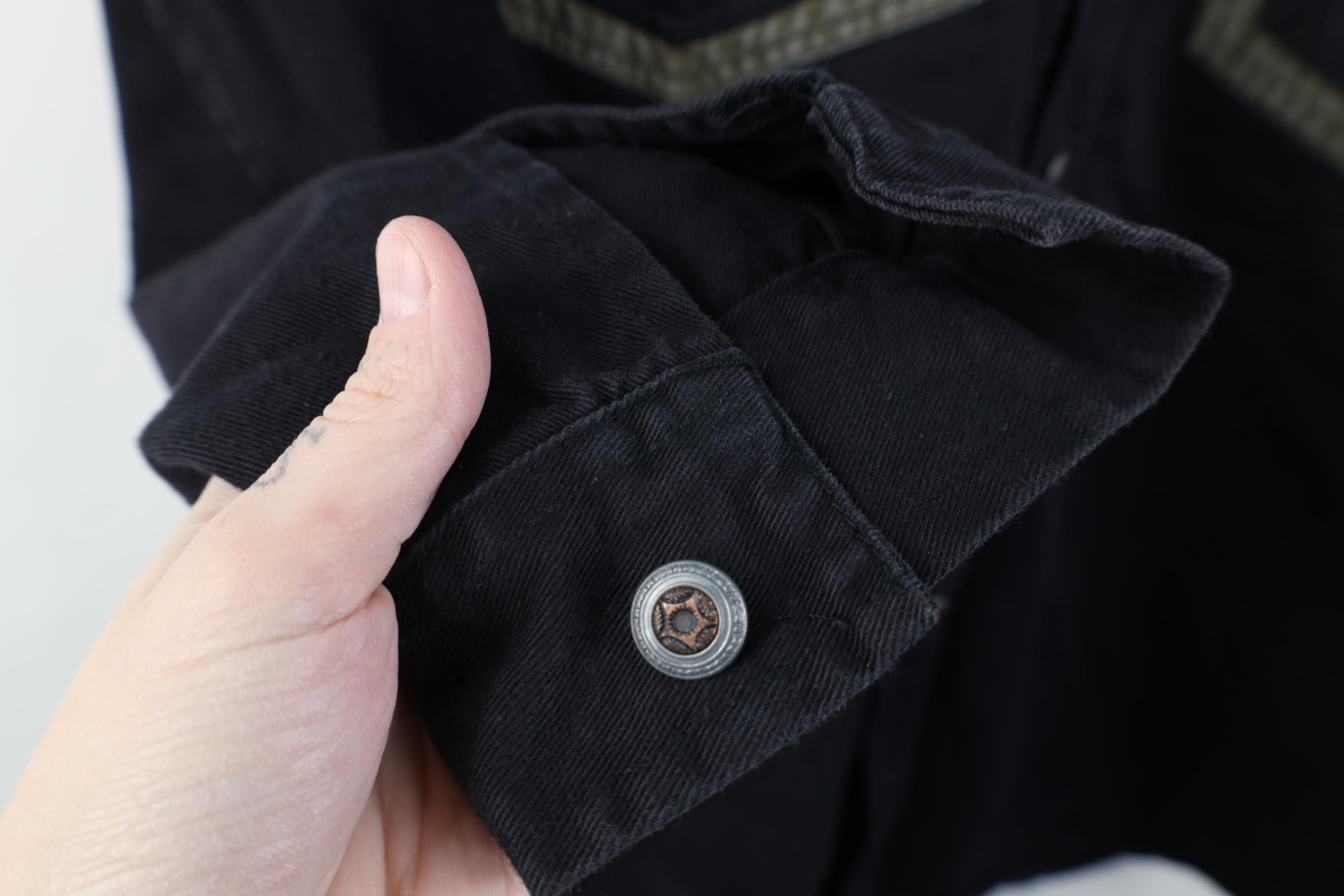 Vintage Vintage 90s Streetwear Quilted Denim Collared Button Shirt Size US L / EU 52-54 / 3 - 7 Thumbnail