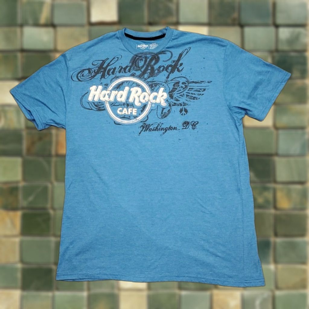 Hard Rock Cafe Hard Rock Cafe T-Shirt Washington DC Blue Short Sleeve XL Adults Unisex Graphic Print Retro Crew Neck Size XL / US 12-14 / IT 48-50 - 1 Thumbnail