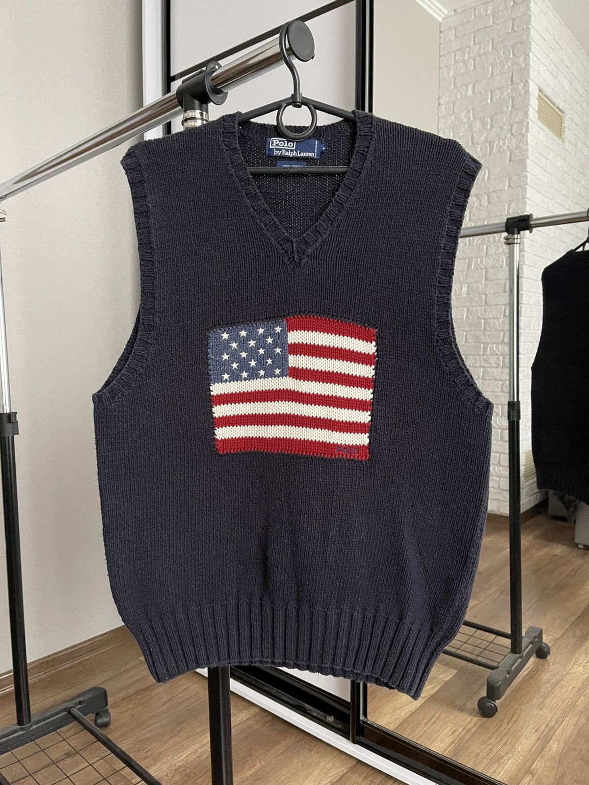 Polo Ralph Lauren Polo Ralph Lauren RL Vintage American Flag Knit Vest Sweater Size US M / EU 48-50 / 2 - 3 Thumbnail