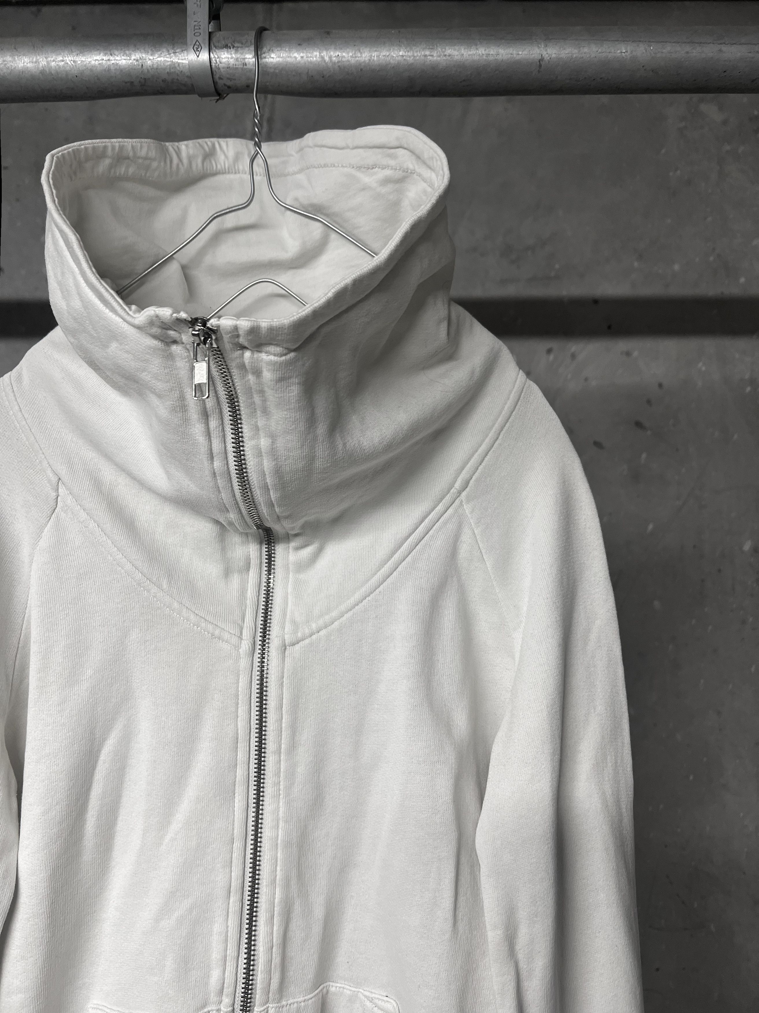 Japanese Brand Sculptural high-neck cowl zip unit bone white Size S / US 4 / IT 40 - 2 Thumbnail