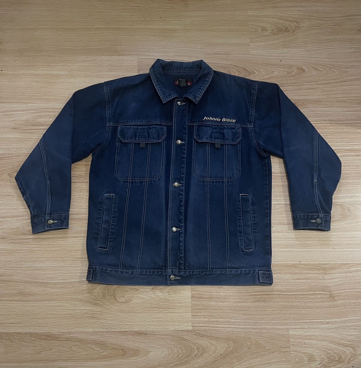 Other Johnny Blaze Vintage Denim Jacket L Boxy Hip Hop Size US L / EU 52-54 / 3 - 2 Thumbnail