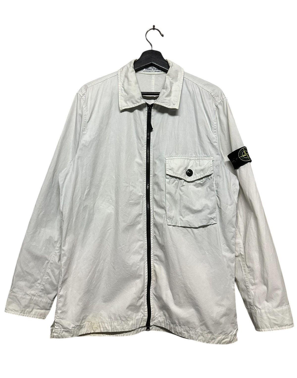 Stone Island Authentic🔥Stone Island 2020 White Cotton Overshirt Size US L / EU 52-54 / 3 - 2 Thumbnail