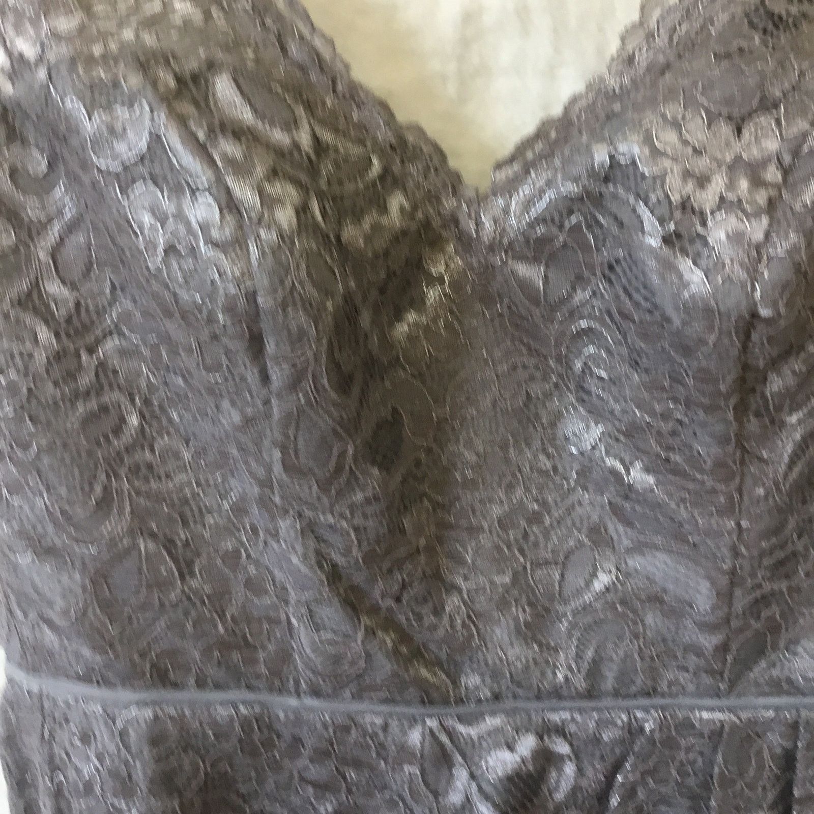 Other David's Bridal Short Tank Metallic Lace Dress Size XS / US 0-2 / IT 36-38 - 4 Thumbnail