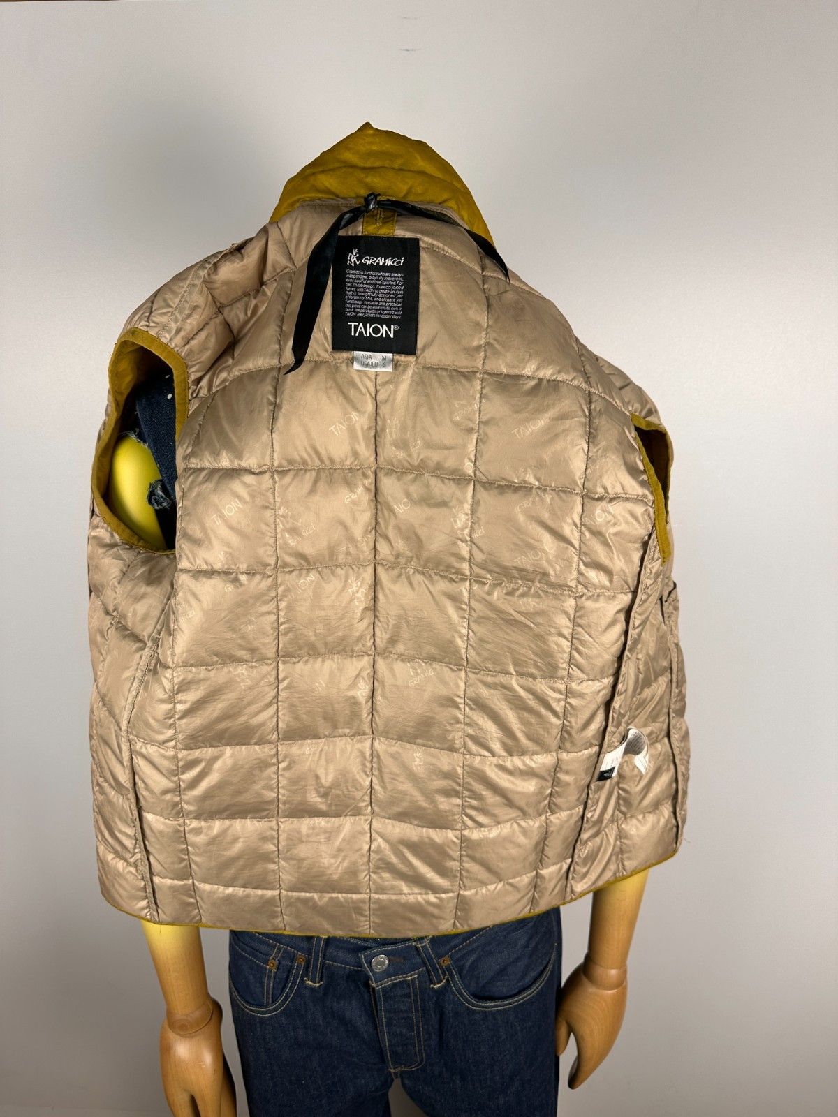 Gramicci Gramicci x Taion Inner Down Vest Yellow Garmentory Size S Size US S / EU 44-46 / 1 - 8 Thumbnail
