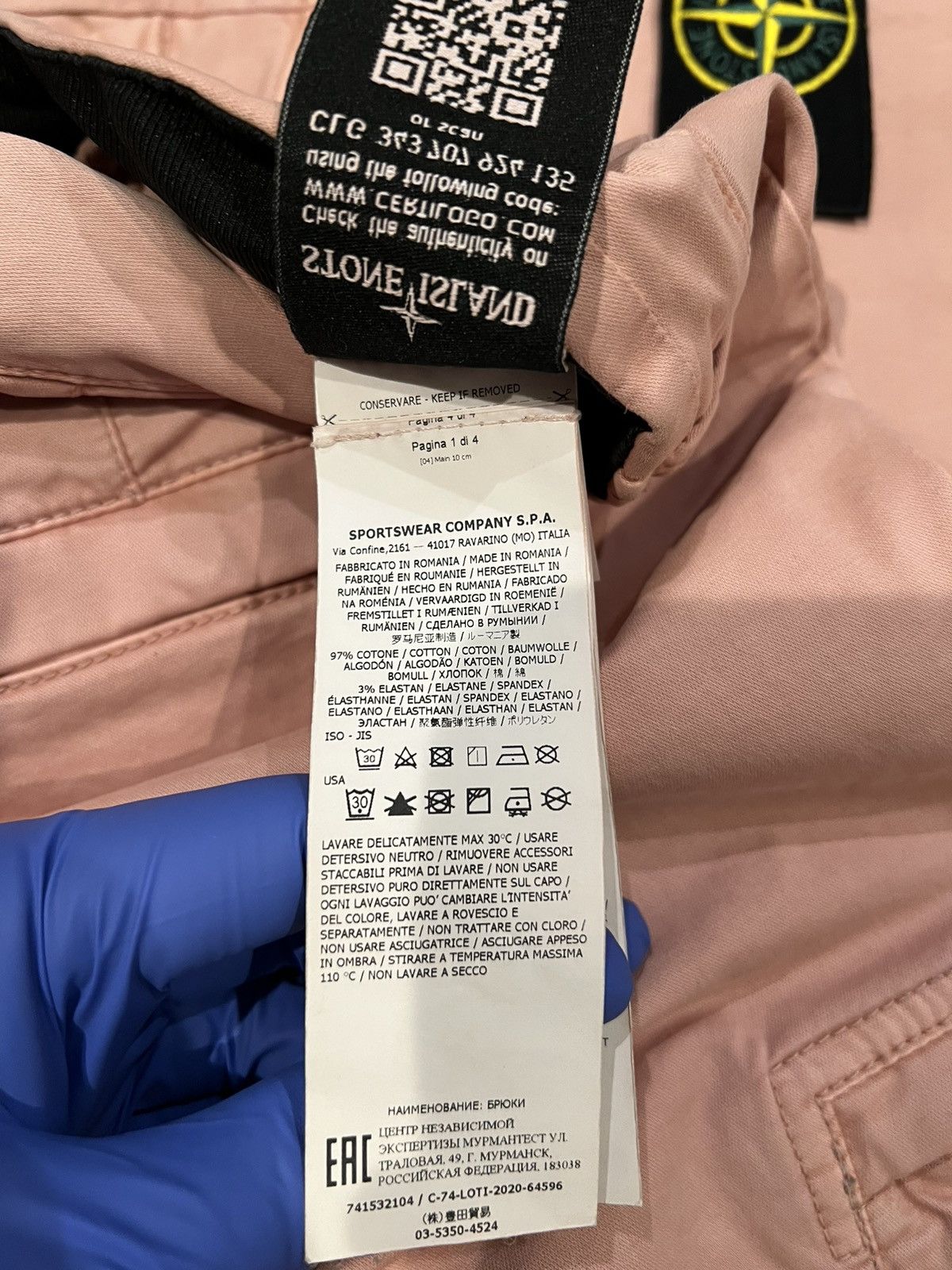 Stone Island Stone Island Rose Pink Cargo Pants Size US 34 / EU 50 - 7 Thumbnail