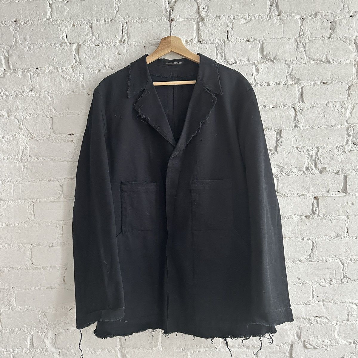 Image of 90’S Yohji Yamamoto Pour Homme Jacket in Black, Men's (Size Small)