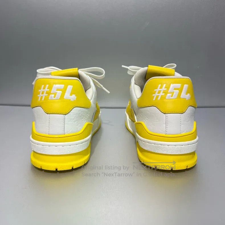 Louis Vuitton Louis Vuitton Trainer white and yellow embossed board shoe Size US 8.5 / EU 41-42 - 5 Thumbnail