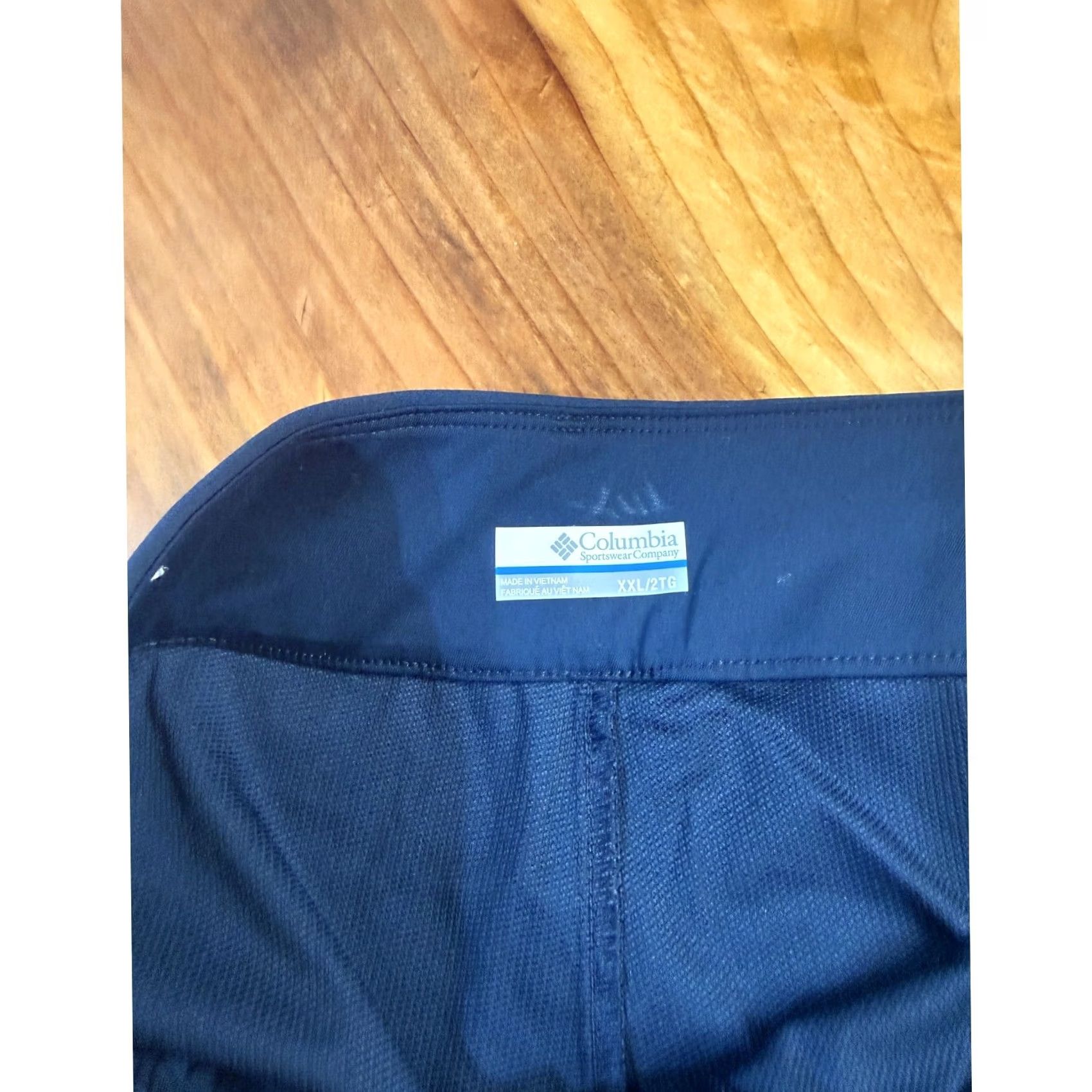 Vintage Columbia Pants 2XL Women Blue Solid Chino Straight Pull On Classic Fit 40 Waist 32 Inseam Navy Holiday/Everyday Wear Size 40" / US 18 - 4 Thumbnail