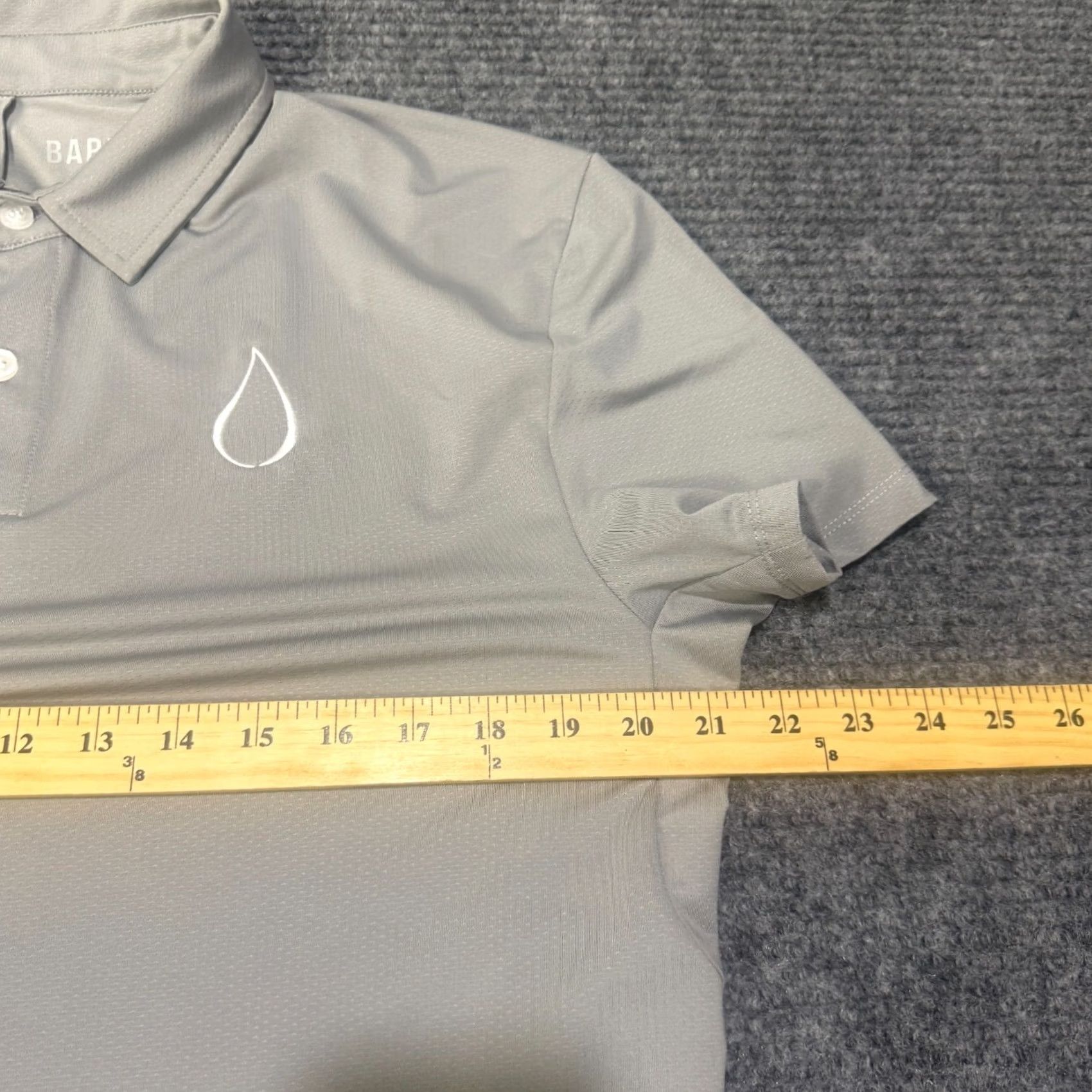 Vintage Barbell Apparel Polo Shirt Mens Large Grey Golf Gym Performance Stretch Size US L / EU 52-54 / 3 - 7 Thumbnail
