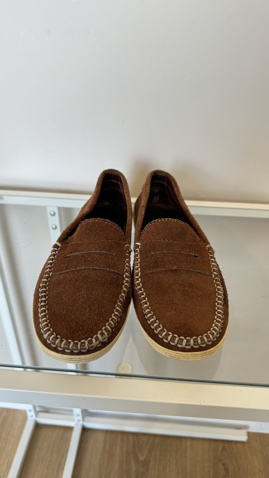 Leather Tod’s suede brown leather loafers vibram made in Italy Size US 8 / IT 38 - 2 Thumbnail
