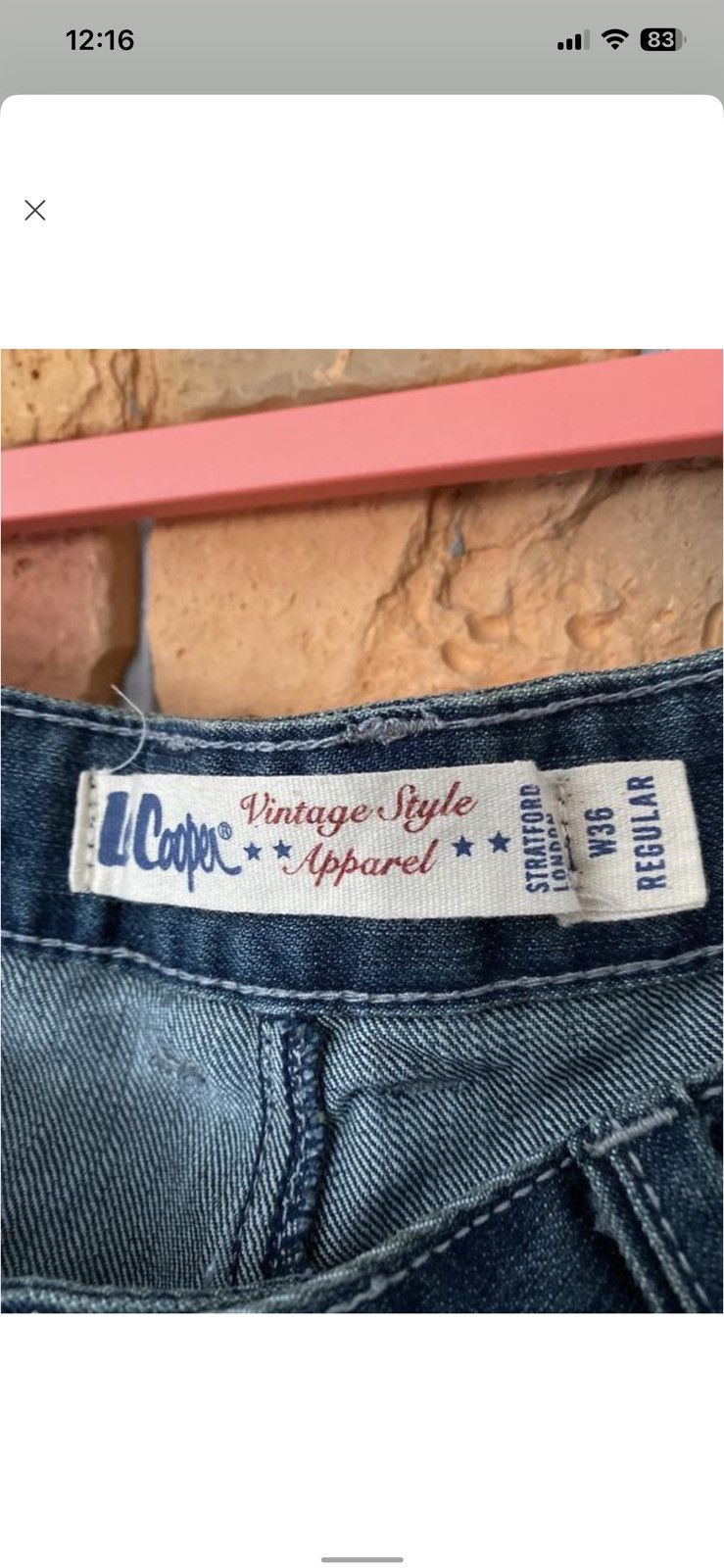 Lee Vintage Lee Cooper Cargo Denim Jeans Size US 36 / EU 52 - 4 Thumbnail