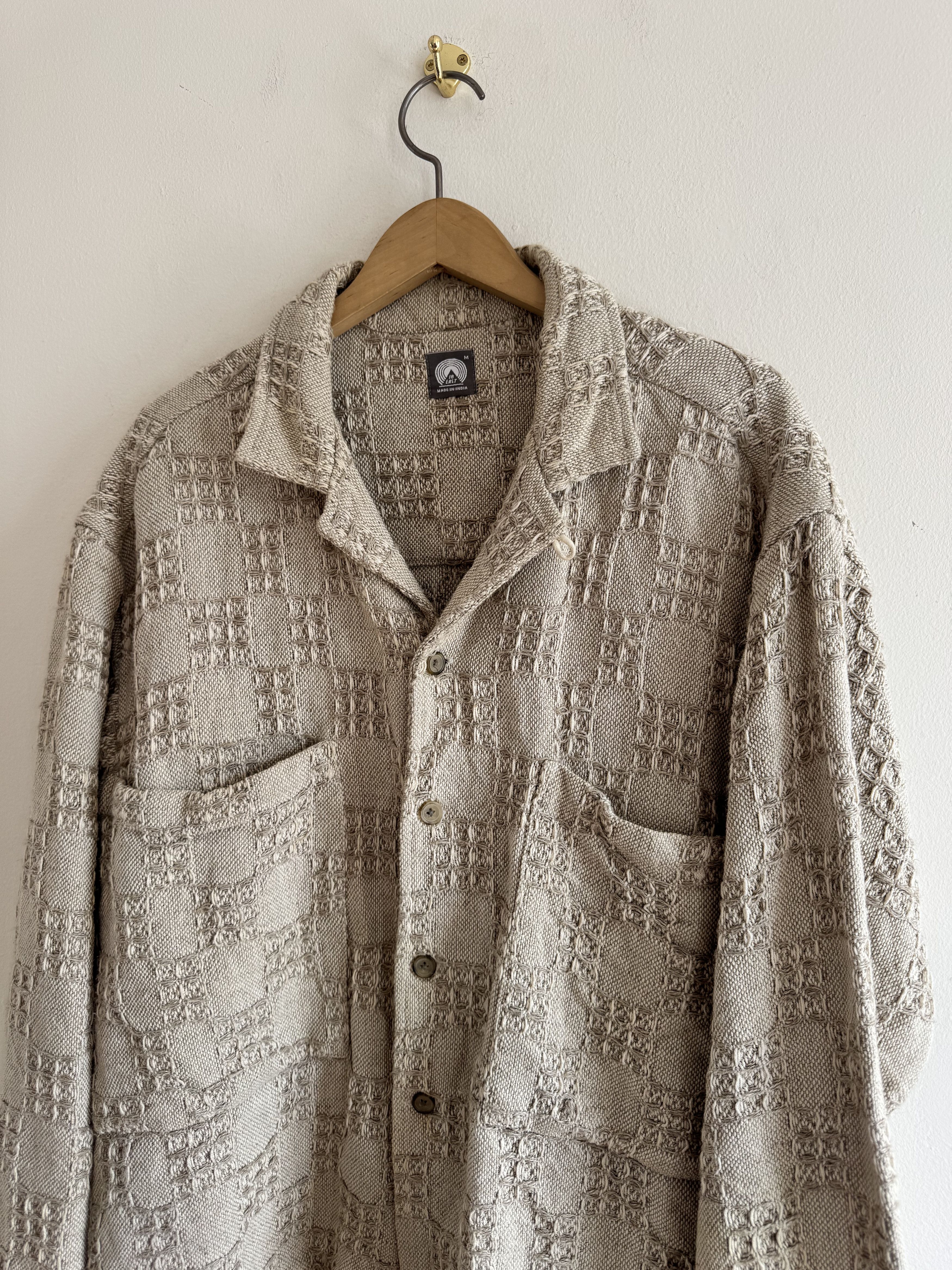 18 East 18 East Sam Shirt Jacket Natural Hand-Loomed Jacquard Size US M / EU 48-50 / 2 - 2 Thumbnail