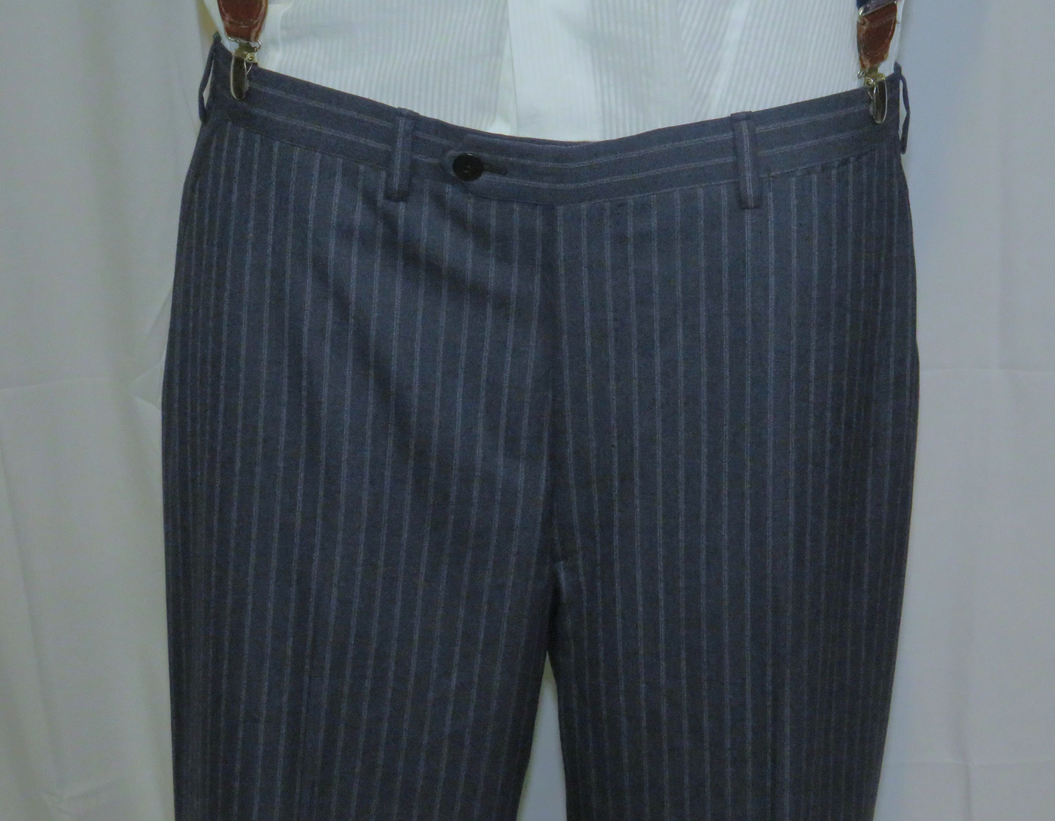 Brioni Nomentano Super 160 Custom Made Blue Striped Suit 42L NWT Size 42L - 15 Thumbnail