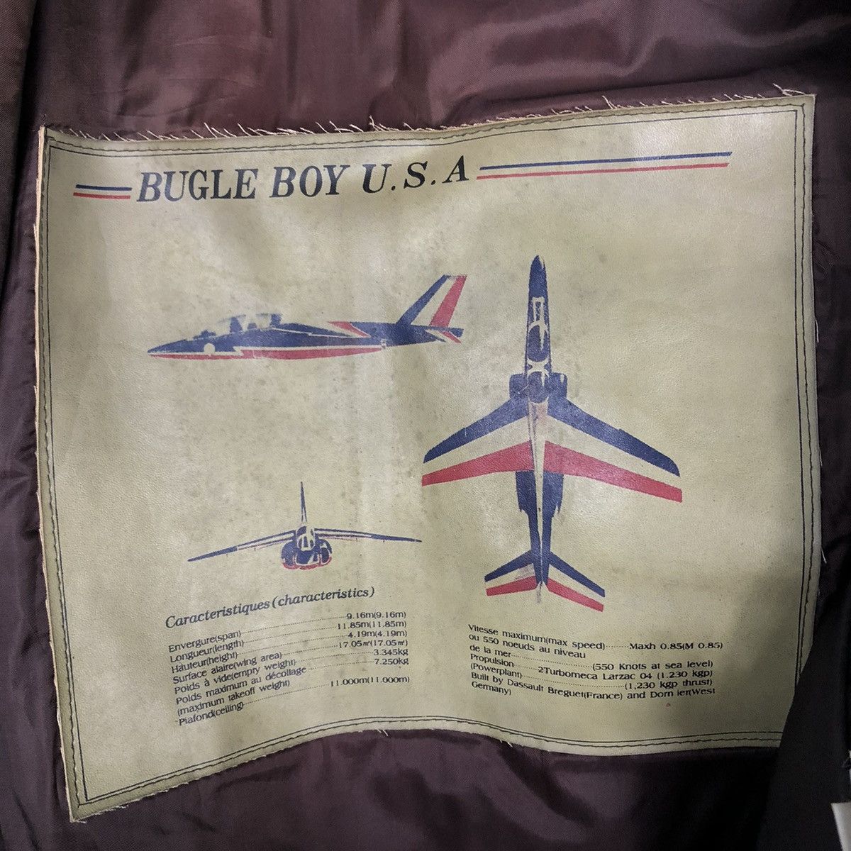 Vintage 🔥VINTAGE FLY GENUINE LEATHER JACKET BUGLE BIG LOGO Size US L / EU 52-54 / 3 - 21 Thumbnail