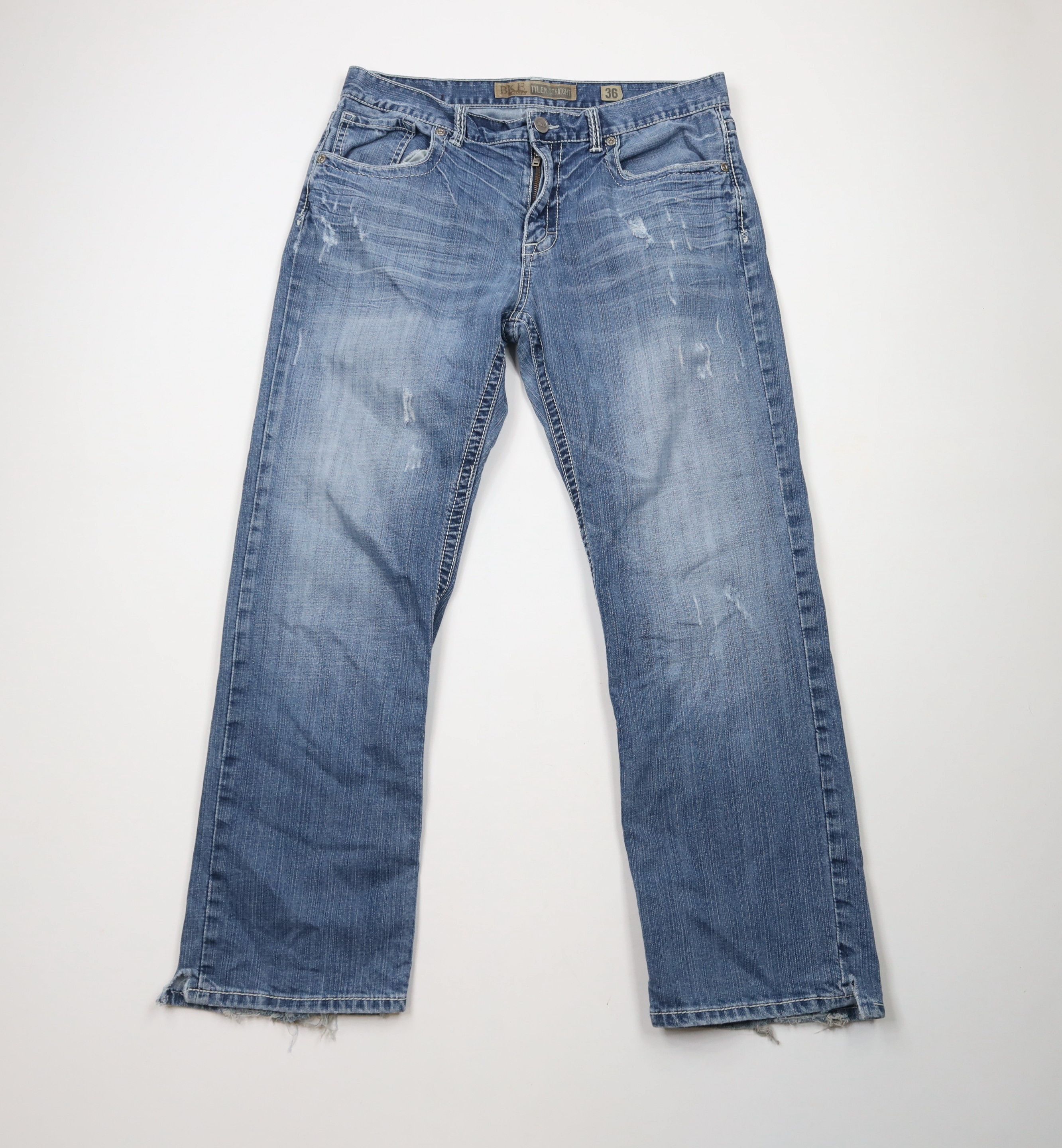 Vintage Buckle BKE Thick Stitch Jake Straight Leg Denim Jeans Blue Size US 36 / EU 52 - 1 Thumbnail