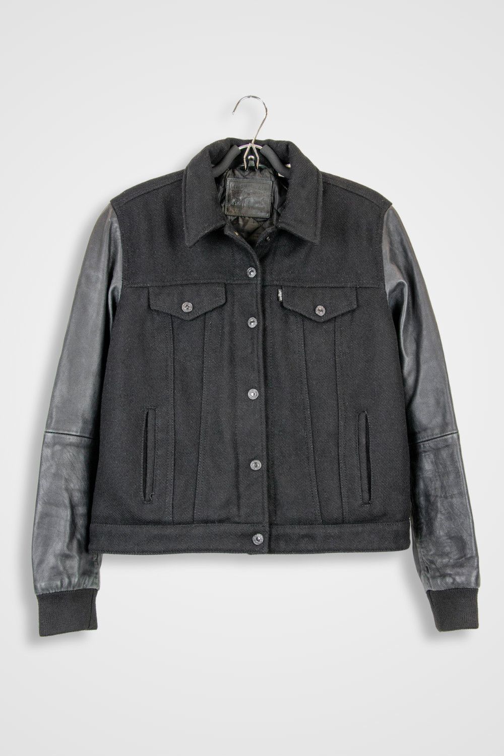 Levi's Levi’s Wool Leather Trucker Jacket – Size M Size M / US 6-8 / IT 42-44 - 1 Thumbnail