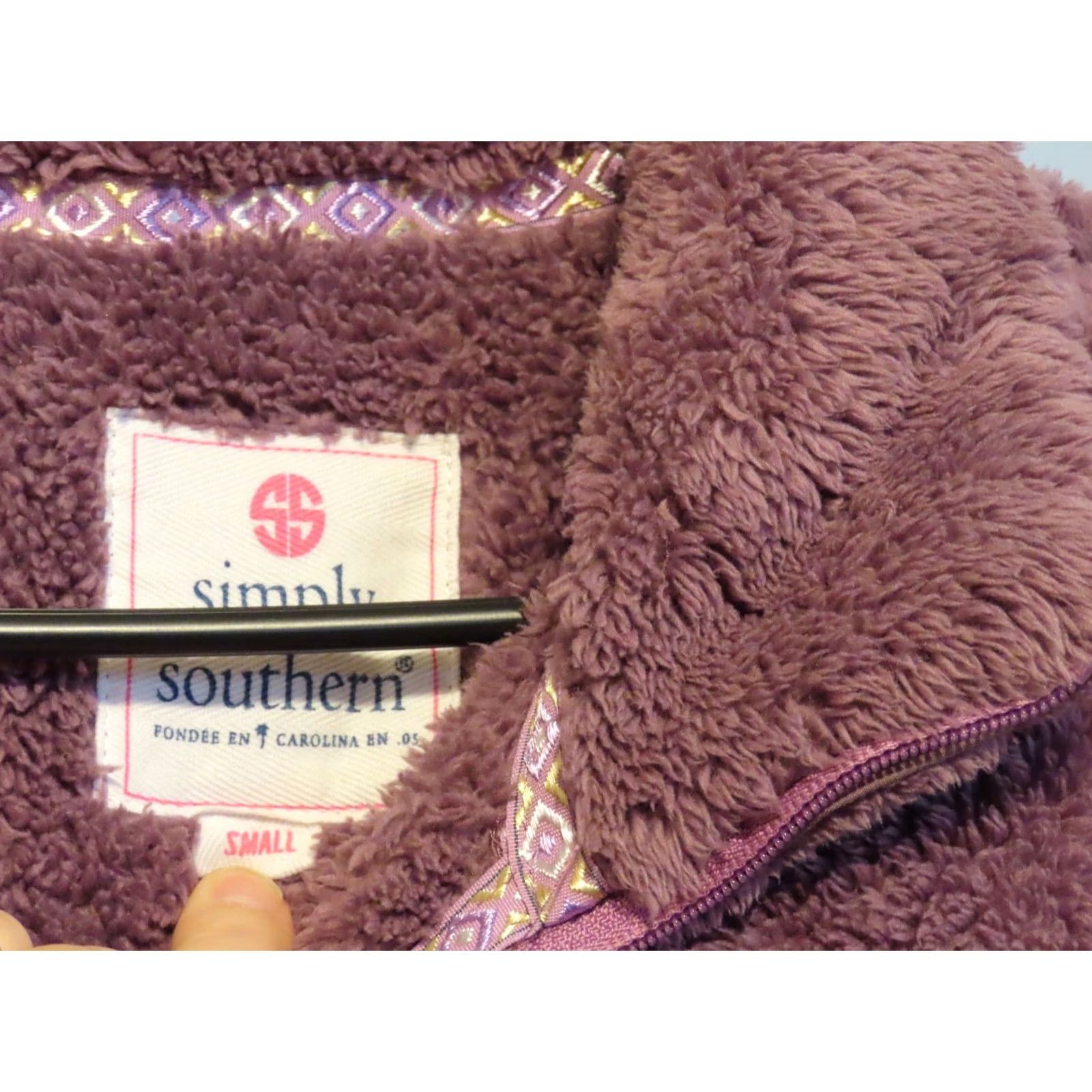 Vintage Simply Southern Sweatshirt Purple Sherpa Shirt 1/4 Zip Pullover Womens S Small Size S / US 4 / IT 40 - 3 Thumbnail
