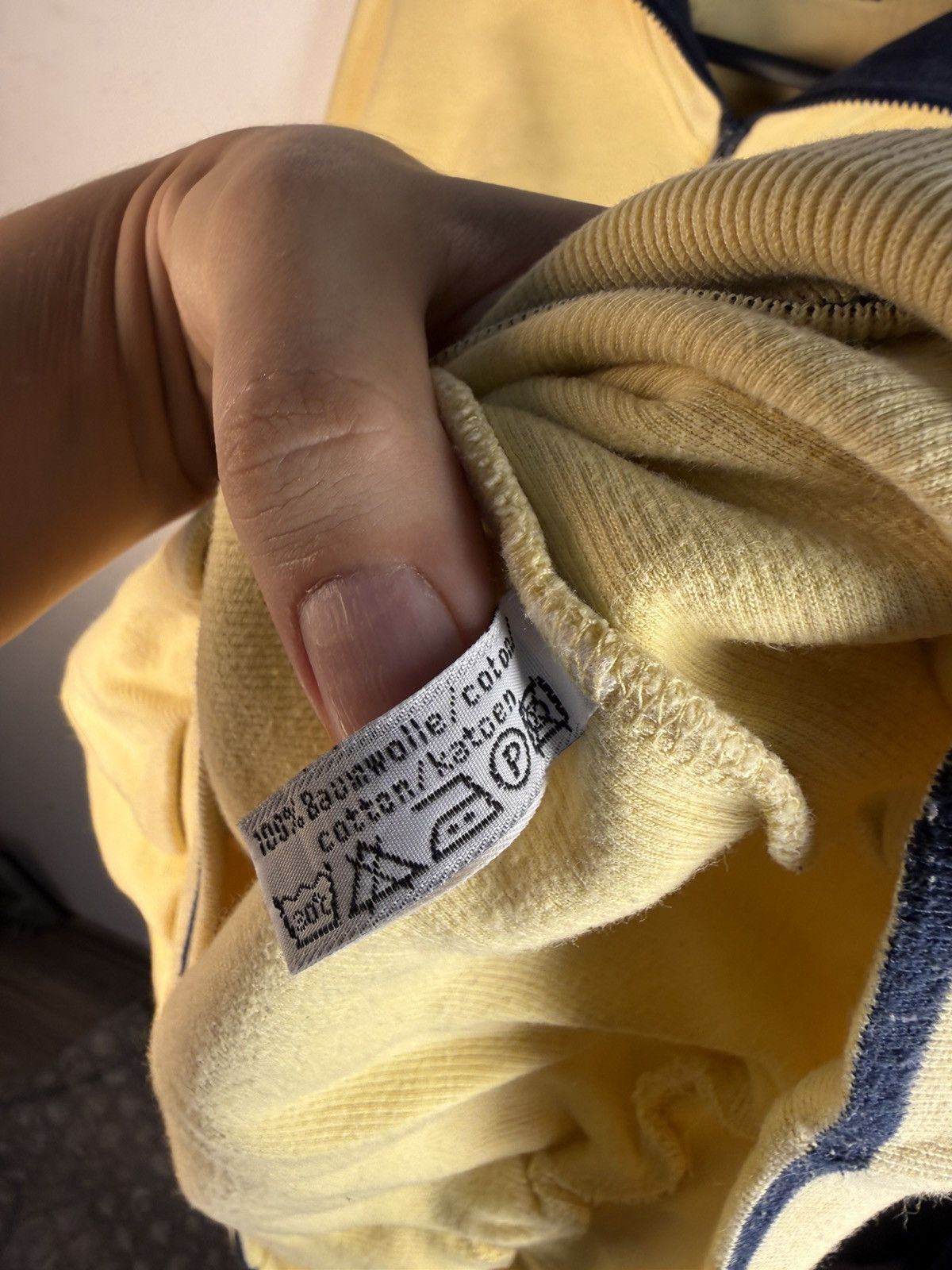 90s Yellow YSL Sweatshirt 1/4 Quarter Zip Vintage Old Money