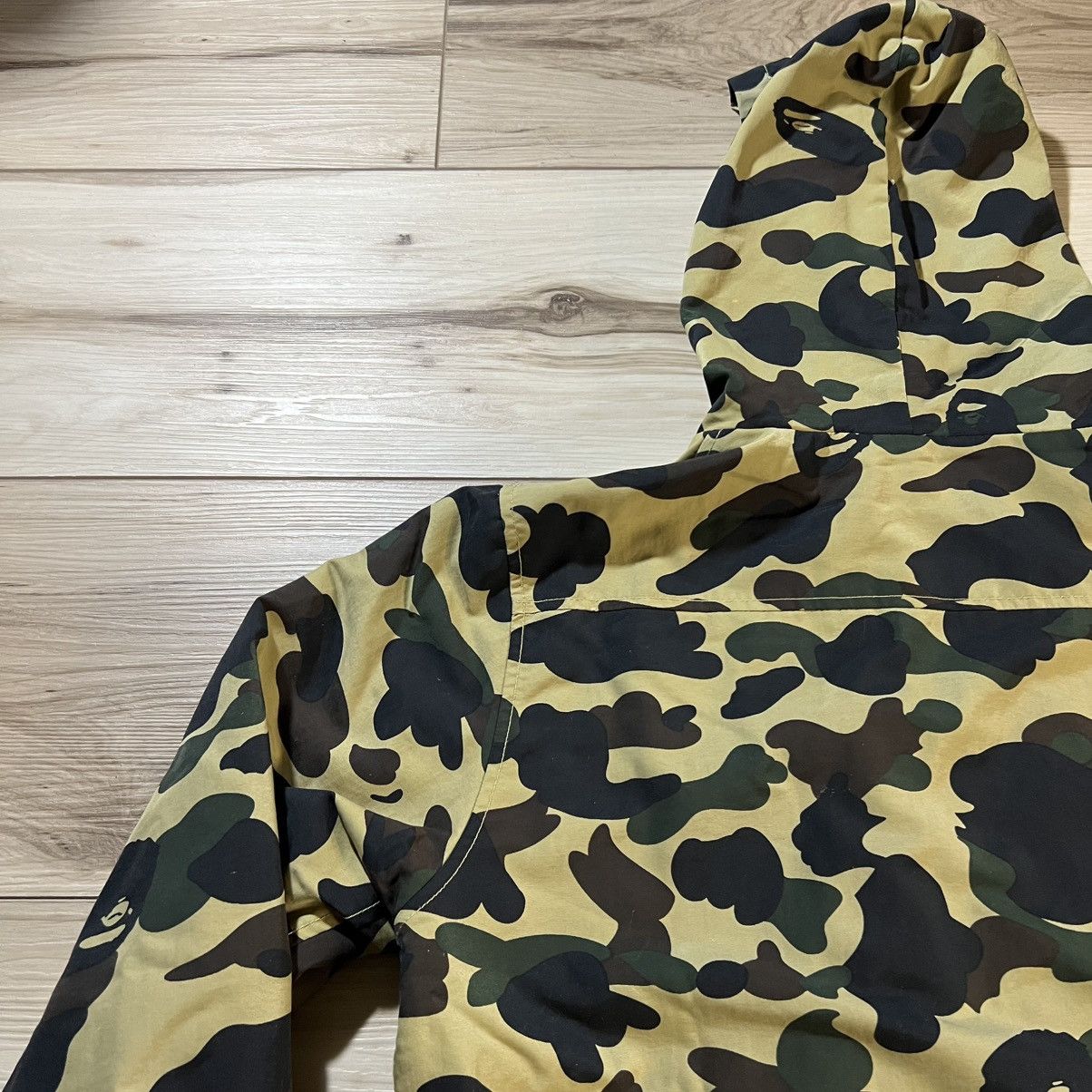 Bape BAPE Beige ABC Camo Fleece Lined Windbreaker Jacket Size US XL / EU 56 / 4 - 20 Thumbnail