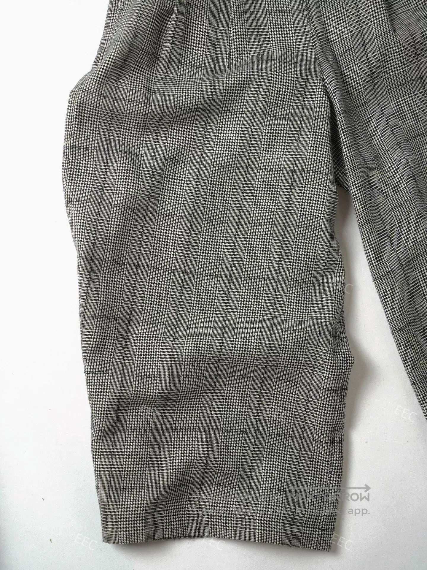 CDG by Comme des Garcons Gray Checkered Wool Wide. Size 26" / US 2 / IT 38 - 6 Thumbnail