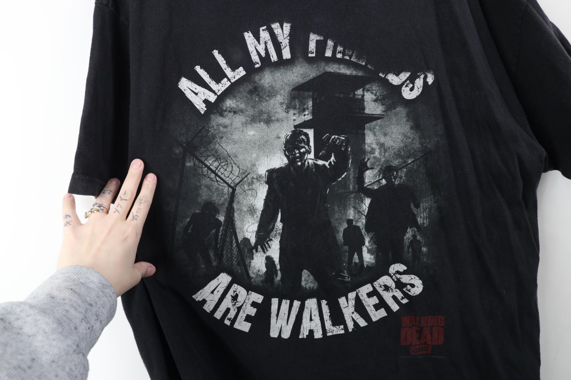 Vintage Vintage Y2K The Walking Dead Walkers Zombie T-Shirt Black Size US XXL / EU 58 / 5 - 4 Thumbnail