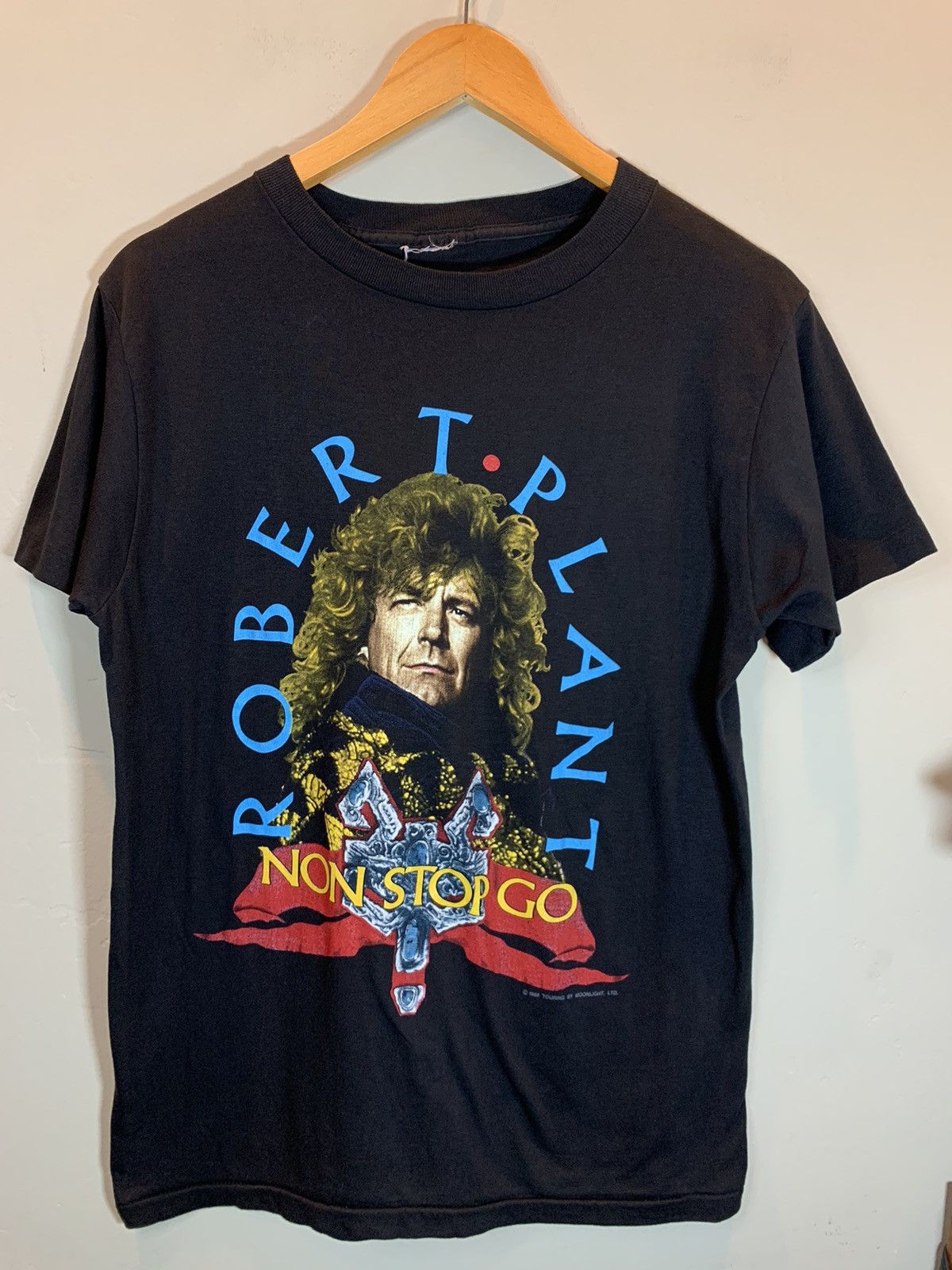 Band Tees × Led Zeppelin × Vintage RARE* Vintage Robert Plant 1988 Non Stop Go World Tour Shirt Size US L / EU 52-54 / 3 - 1 Thumbnail