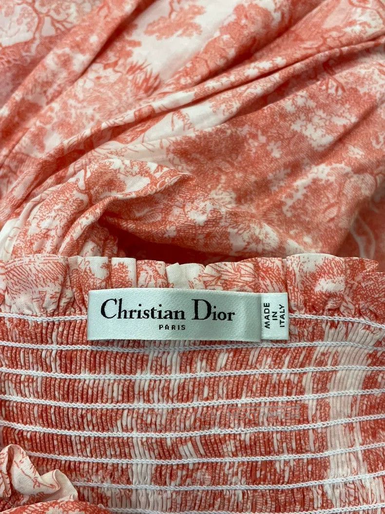 Dior Dior Orange-pink Jui printed suspender skirt Size XS / US 0-2 / IT 36-38 - 5 Thumbnail