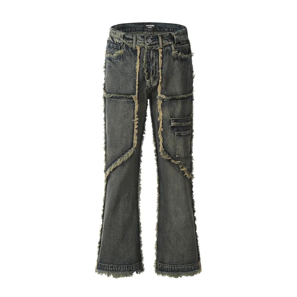 Heavy Craft Washed Distressed Faded Jeans