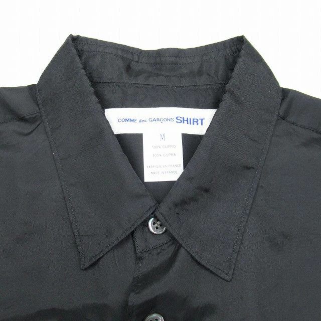 Comme des Garcons SHIRT Shirt Cupra satin short sleeve glossy silky cut/sew Black Size US M / EU 48-50 / 2 - 3 Thumbnail