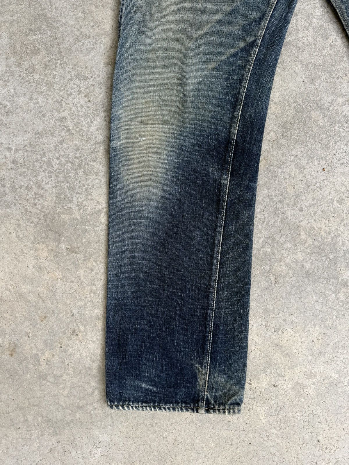 Full Count & Co. Vintage Fullcount 0105 Distressed Jeans Selvedge Denim Size US 30 / EU 46 - 6 Thumbnail