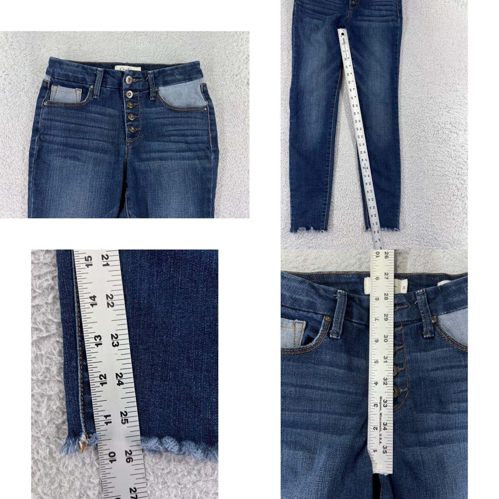 Jessica Simpson Jessica Simpson Jeans Womens 24 Blue Denim Ankle Slim Button Size 42" / US 20 - 8 Thumbnail