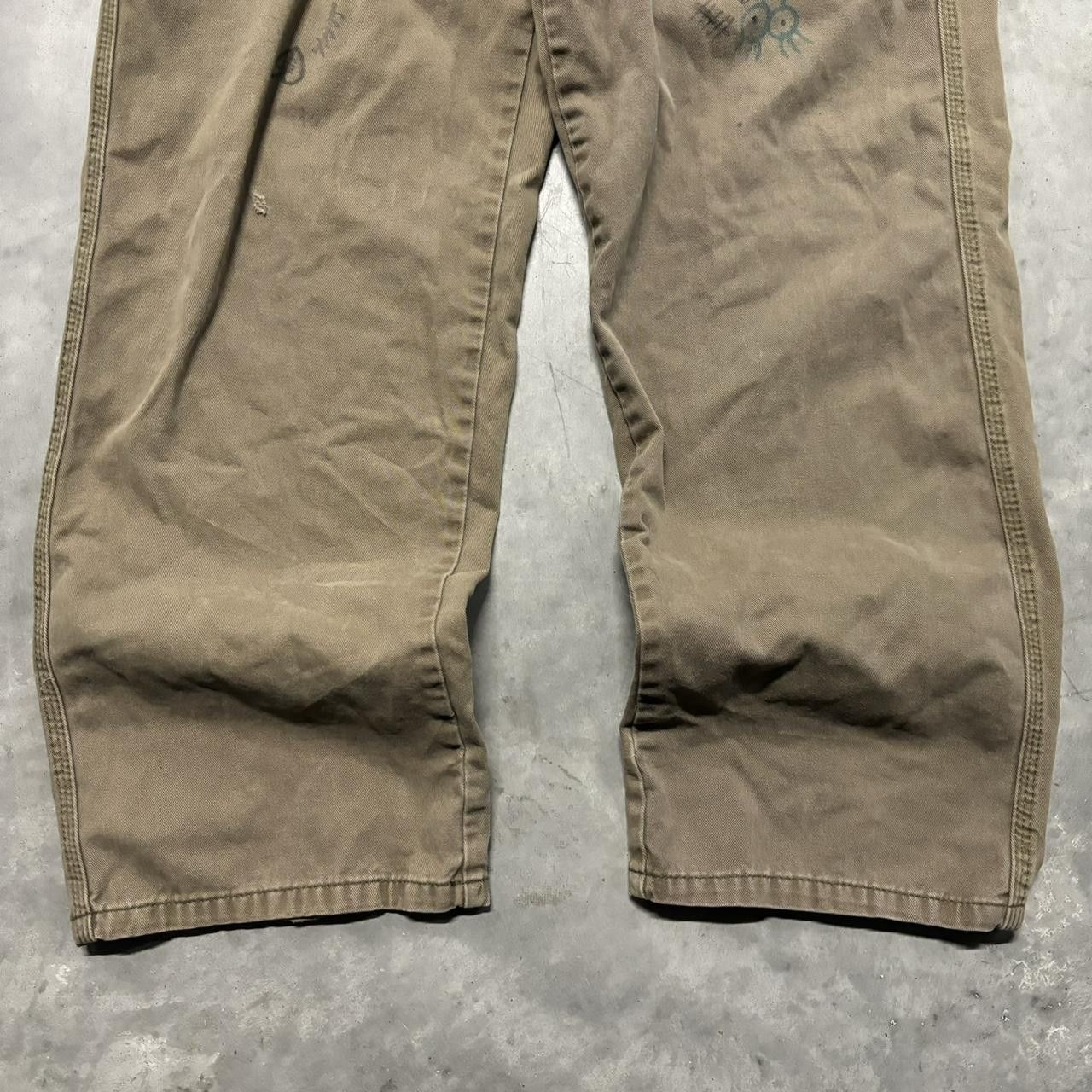 Carhartt Vintage Y2K/2000s Baggy Khaki Brown Skater Style Cargo Pants Size US 32 / EU 48 - 6 Thumbnail