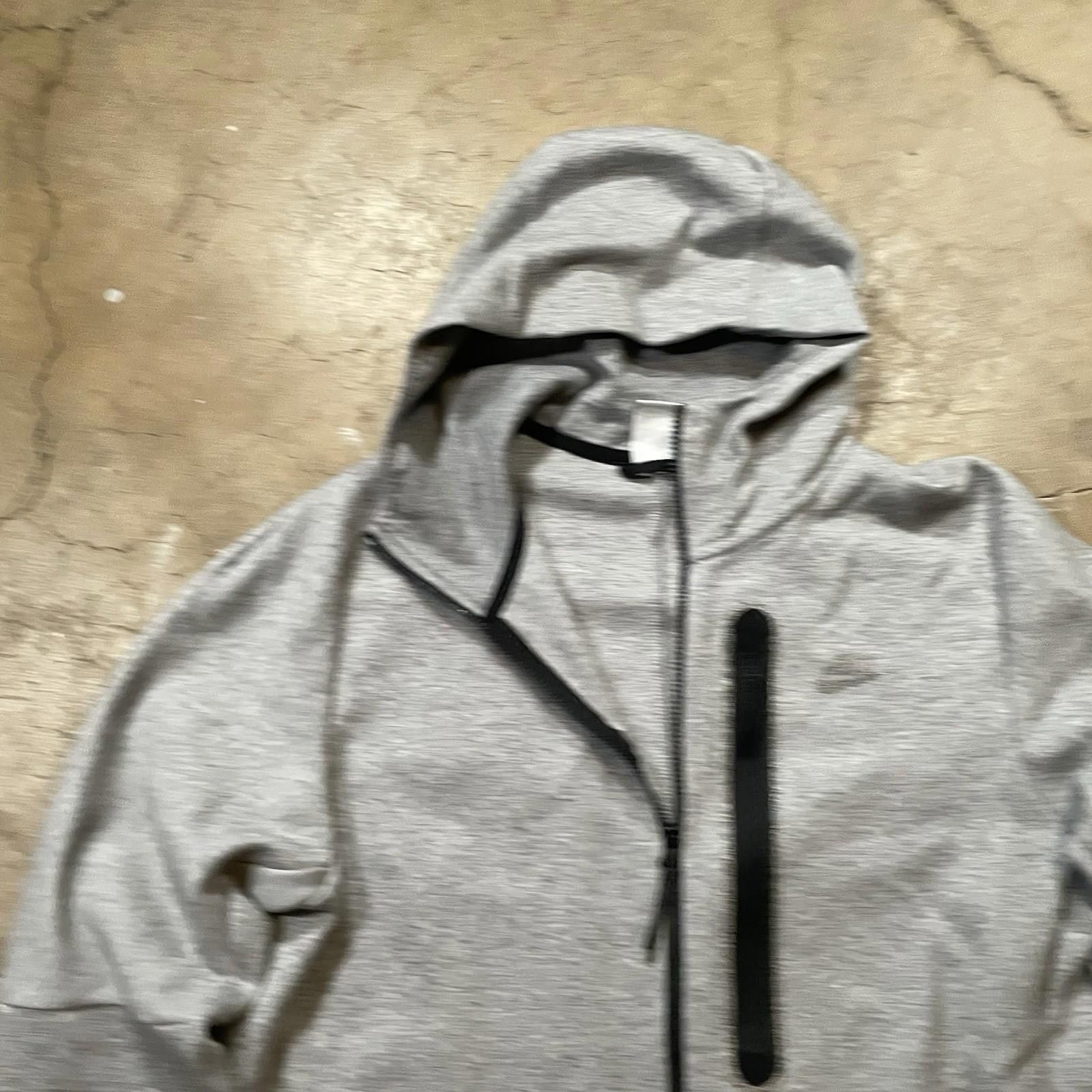 Nike Nike Tech Hoodie Full Zip Sweatshirt Gray Black Men's Size L Size US L / EU 52-54 / 3 - 4 Thumbnail